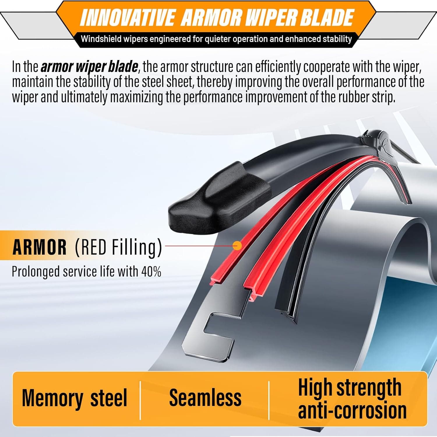 AUTOBOO 26"+16" Limpiaparabrisas con 12" Hoja de Limpiaparabrisas Trasera de Reemplazo para Toyota RAV4 2019 2020 2021 2022 2023 2024, Mazda 5 2015 2014 2013 2012 2011 2010-2006 - Calidad Original de Fábrica (Paquete de 3) 26"+16"/12" - Image 6