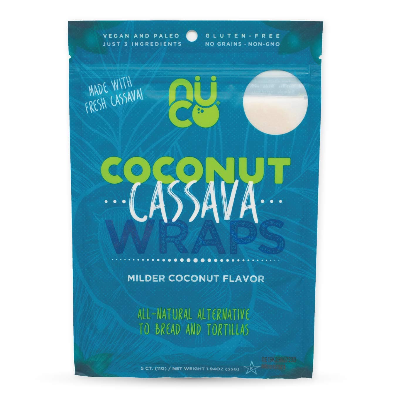 All Natural, SHELF STABLE, Paleo, Gluten Free, Vegan Non-GMO, Raw Veggie NUCO Coconut Cassava Wraps. Crafted with Fresh Cassava, Milder Coconut flavor, Low Carb and Yeast Free 5 Count - Image 2