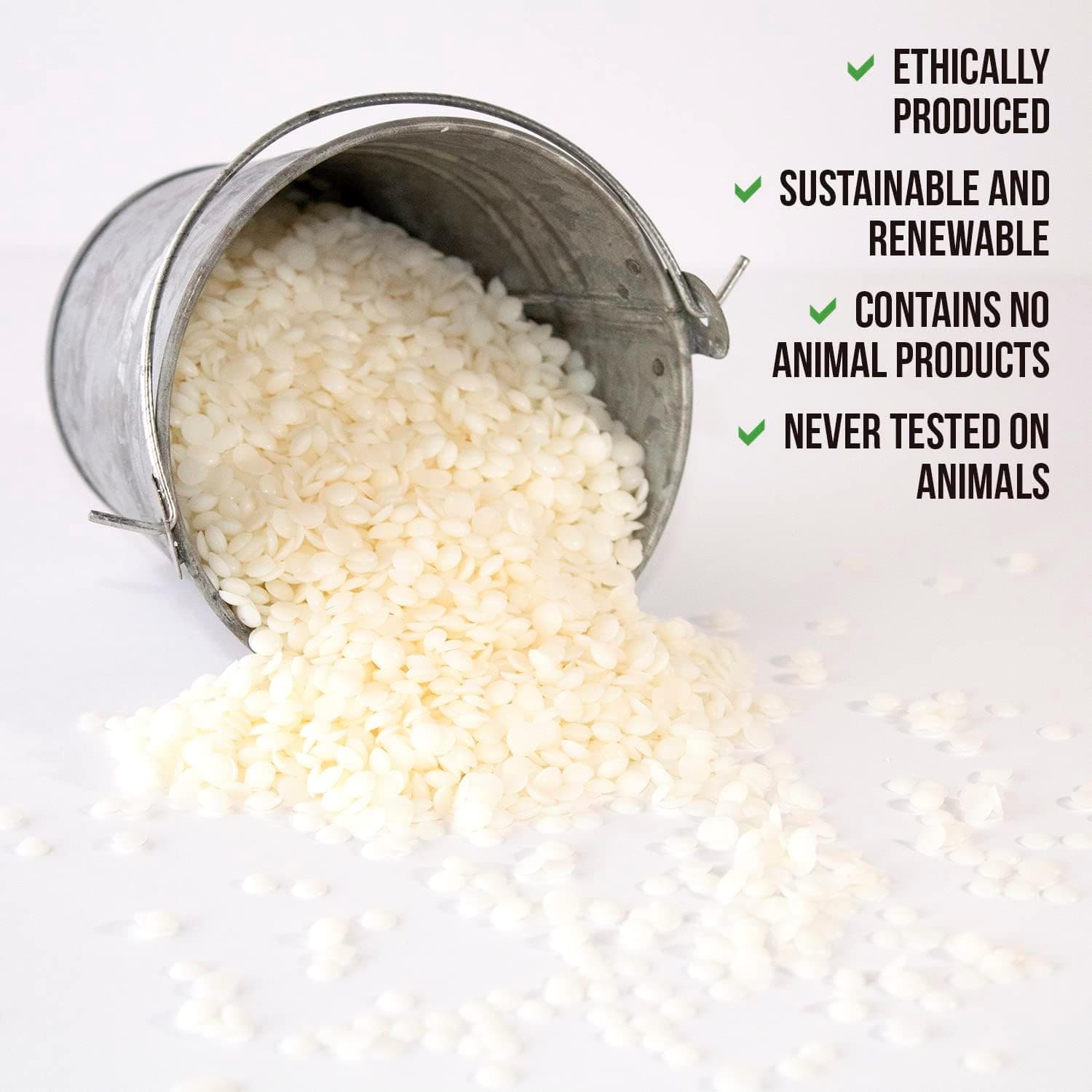 American Soy Organics Freedom Soy Wax Beads pour la fabrication de bougies - Fournitures naturelles pour la fabrication de bougies - Cire à bougie sans paraffine, sans cire d'abeille pour bougies en contenant, bougies chauffe-plat et fondants, 10 lbs 10lb - Image 4