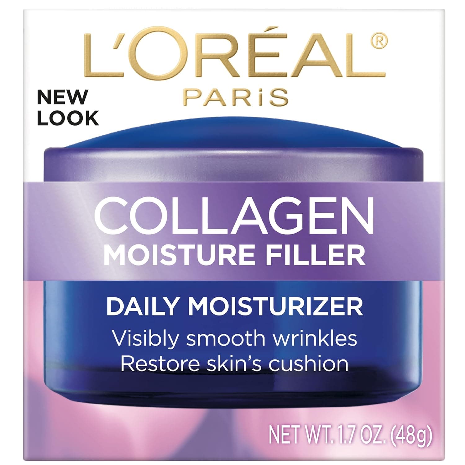L’Oreal Paris Collagen Daily Face Moisturizer, Anti Aging Face Cream to Reduce Wrinkles and Provide Intense Hydration, 1.7 oz Fragranced 1.7 Ounce (Pack of 1) - Image 3