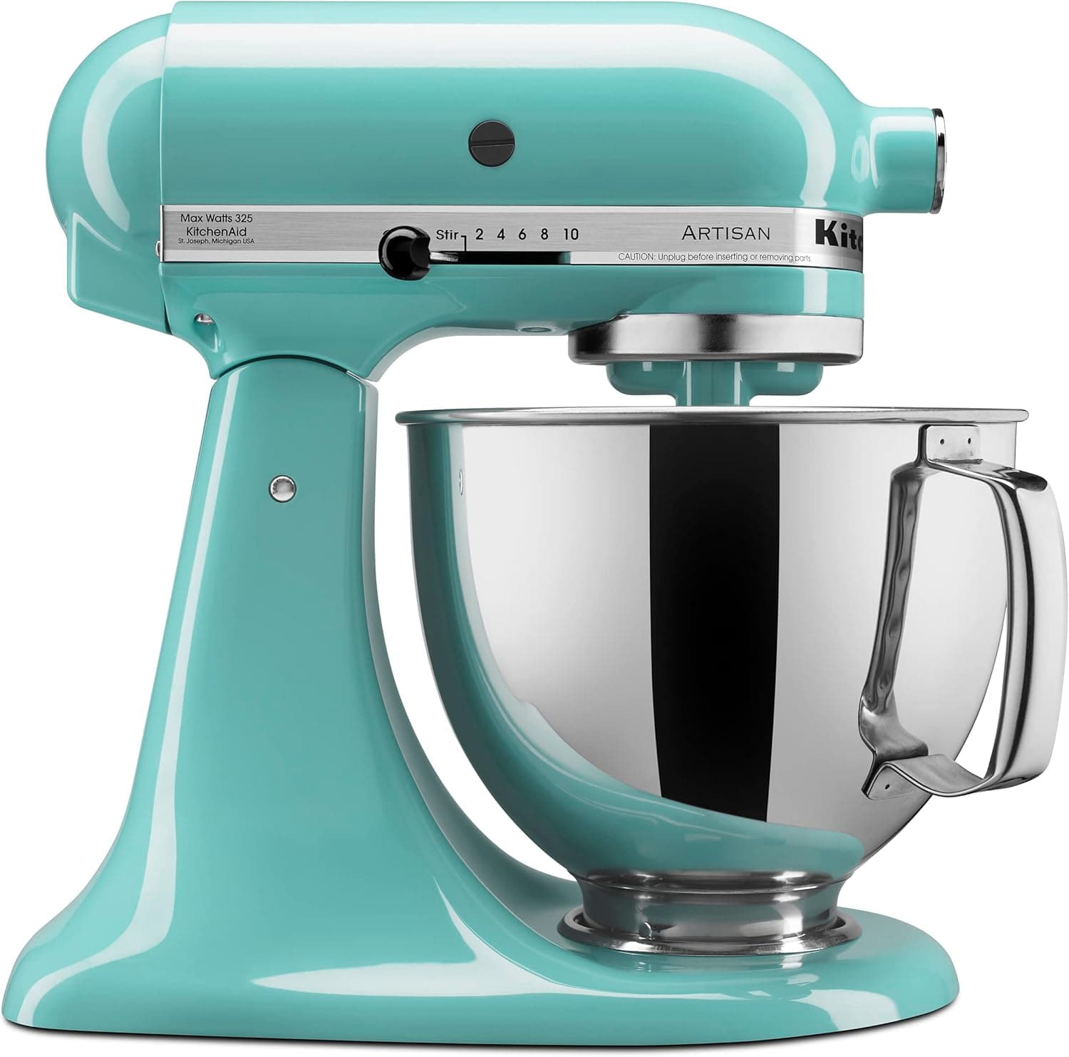 KitchenAid Artisan Series 5 Quart Tilt Head Stand Mixer with Pouring Shield KSM150PS, Aqua Sky - Image 2