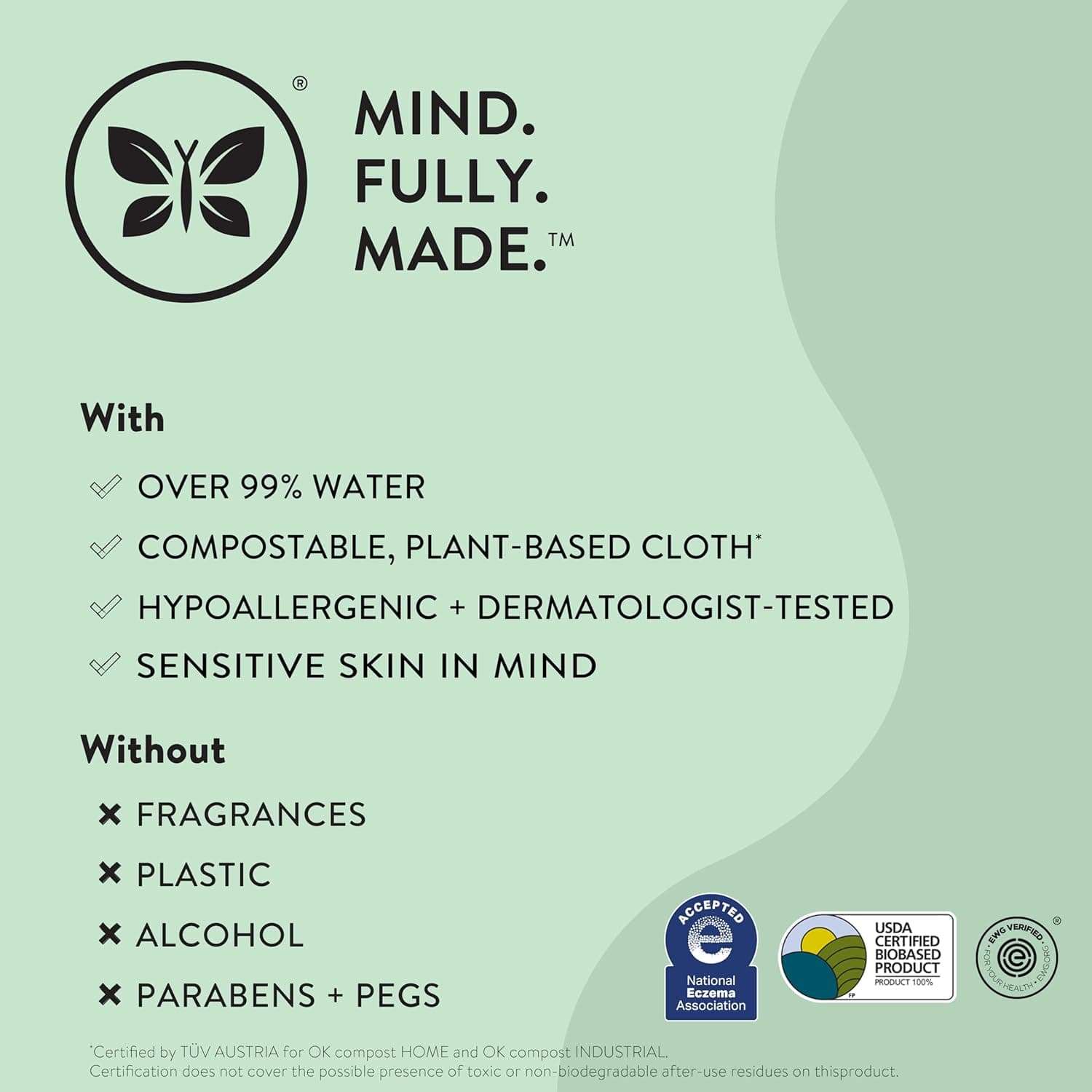 The Honest Company Clean Conscious Multi-Use Wipes Hypoallergenic Unscented for Sensitive Skin Over 99% Water Compostable Plant Based Baby Geo Mood 60 Count Geo Mood 60 Count (Pack of 1) - Image 7