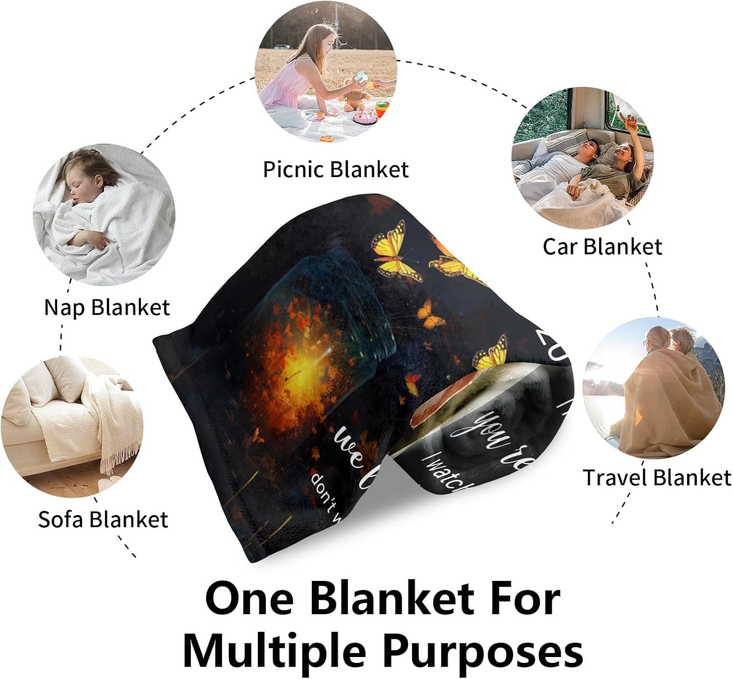 Ship Next Day, Custom Memorial Blanket with Photos for Loss of Loved One - Printed in USA Loving Memory Personalized Sympathy Blanket for Loss of Dad Mom Husband Wife Family Friend Pet in Memory Gifts Style 06 - Image 8