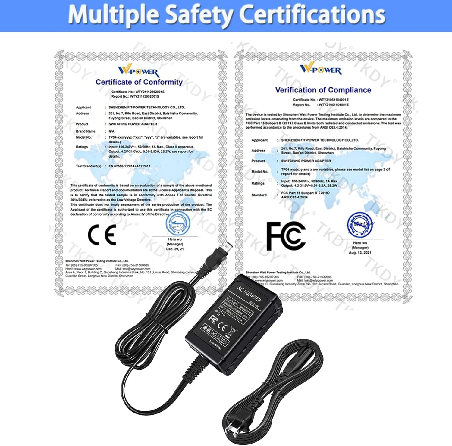 TKDY AC-L100 for Sony Handycam Camcorder Charger Cord Replace AC-L10A L10B L15A L15B L100A L100B L100C AC Adapter, fit for Sony Hi8 CCD- TRV128 TRV103 TRV130 TRV150 TRV108 TRV308 etc. - Image 8