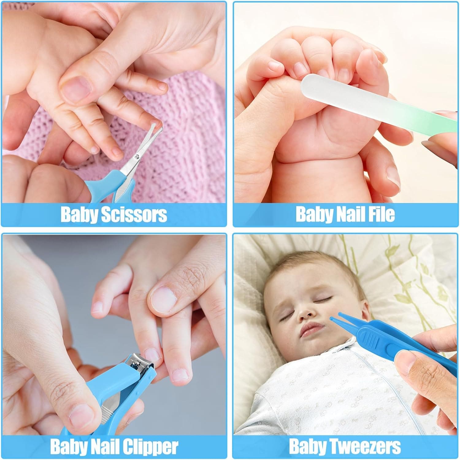 Baby Healthcare and Grooming Kit for Newborn Kids, 24PCS Upgraded Safety Baby Care Kit, Newborn Nursery Health Care Set, Baby Care Products BLUE-24 - Image 4