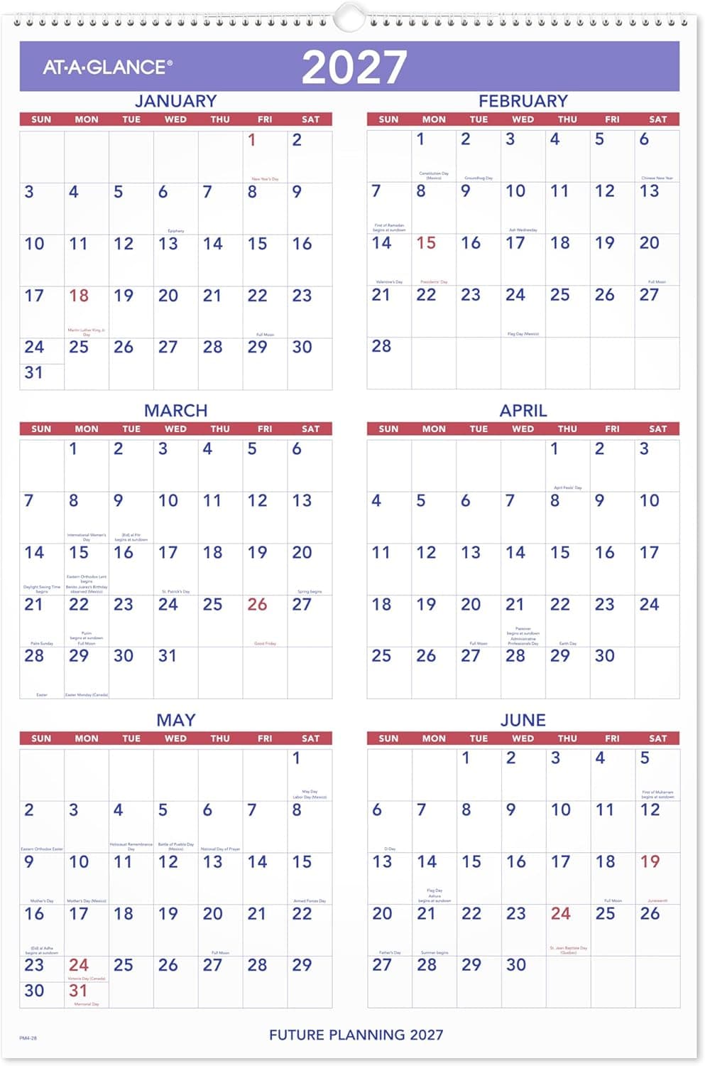 AT-A-GLANCE 2026 Wall Calendar, 20" x 30", Extra Large (PM42826) 2026 New Edition 20"W x 30"H - Image 5