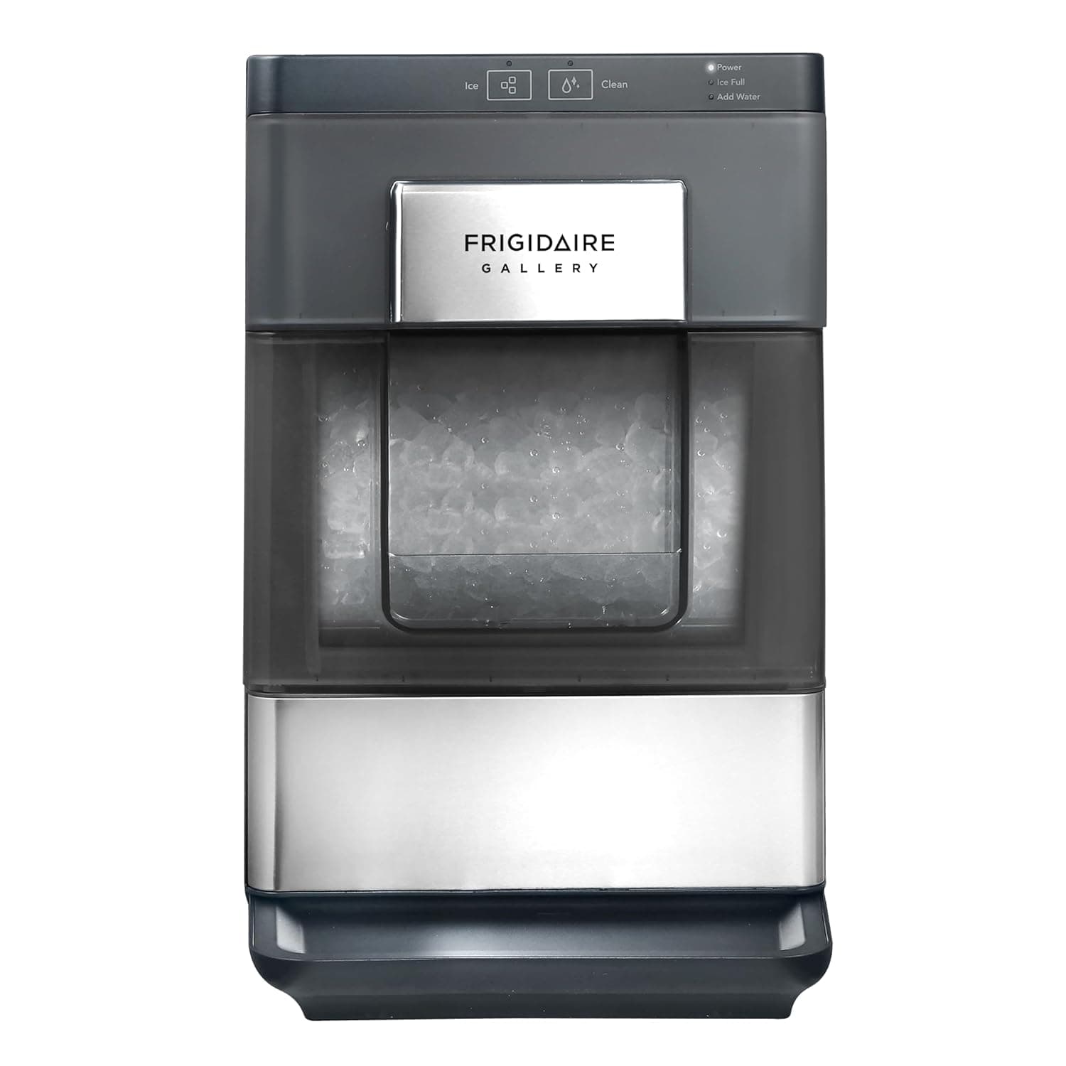 Frigidaire Gallery, 33 Lbs. Countertop Ice Maker, Nugget Shaped Ice, Stainless Steel Trim (Black) - Image 3