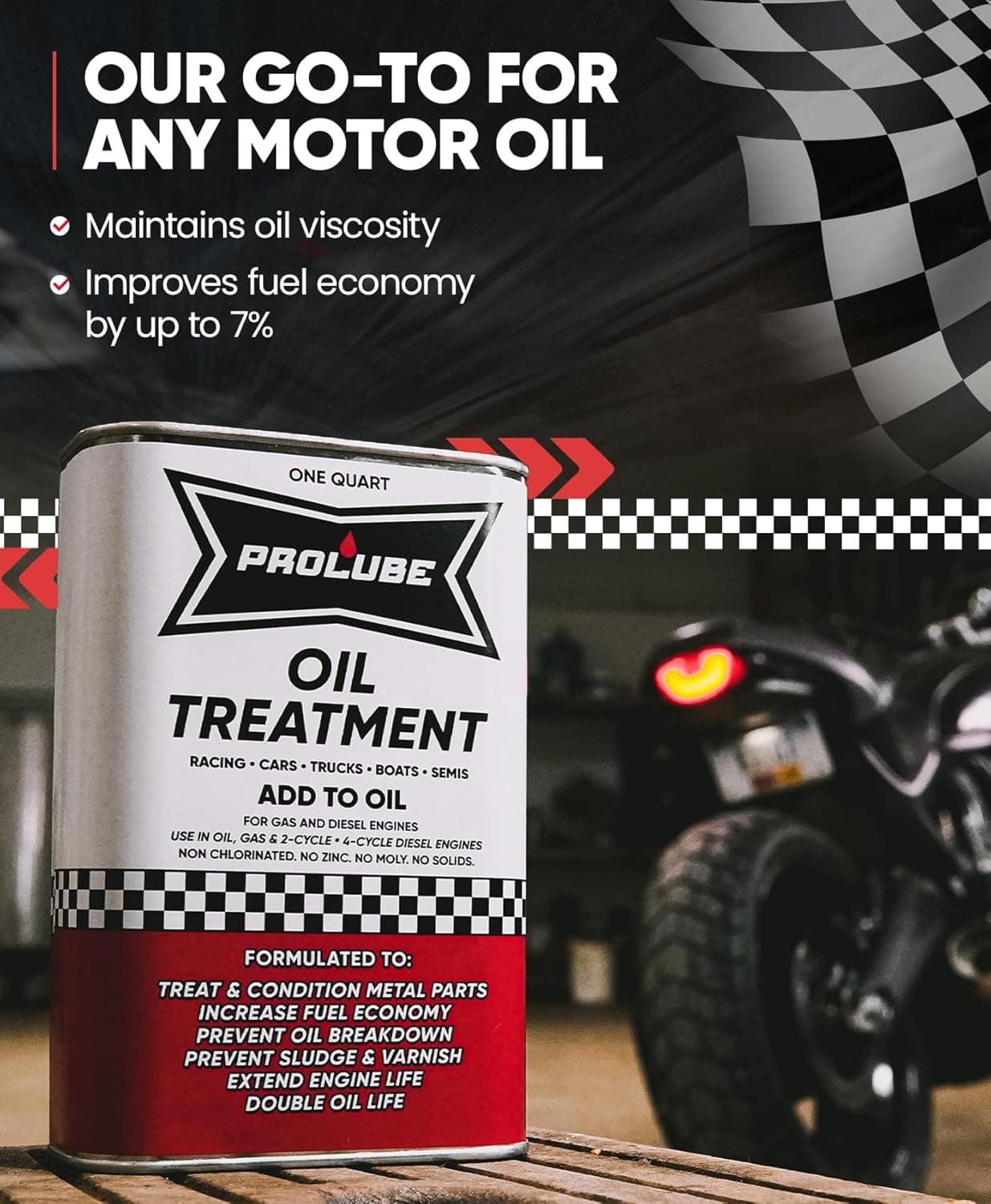 Prolube Tratamiento de Aceite - Aditivo para Aceite de Motor para Motores de Gas y Diésel - Reduce el Desgaste, Ruido, Vibración - Mejora la Economía de Combustible y Caballos de Fuerza - Funciona en Transmisiones y Diferenciales (1QT) - Image 3