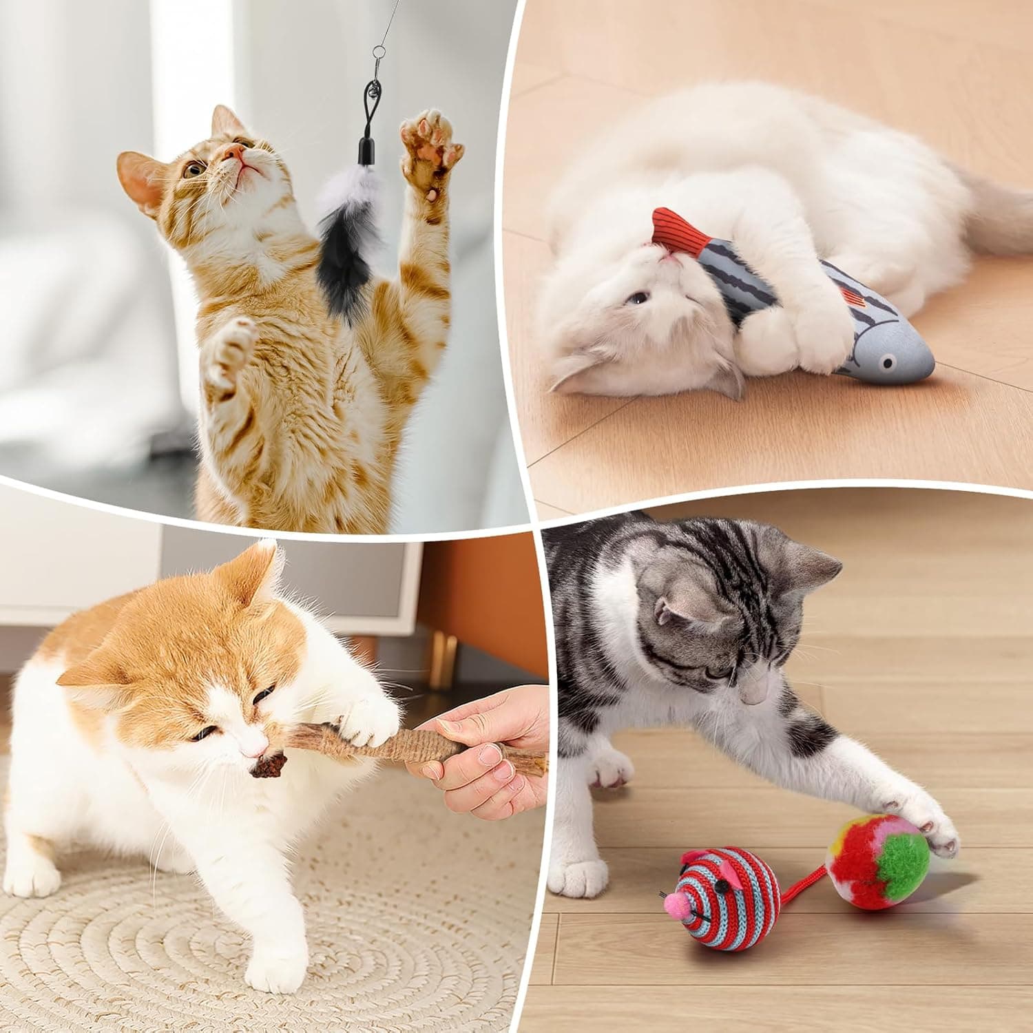 Fashion's Talk Cat Toys Variety Pack for Kitty 20 Pieces - Image 6