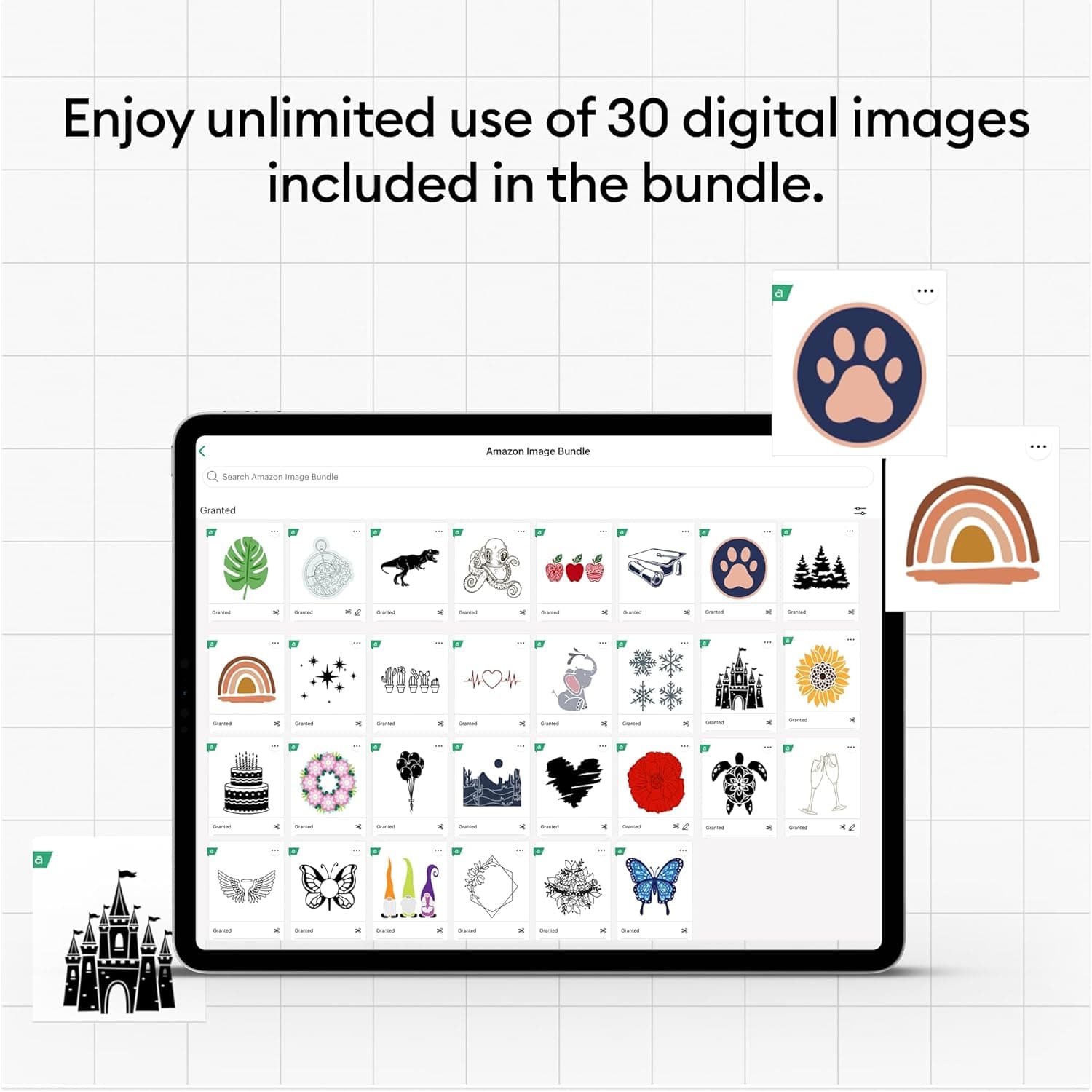 Cricut Maker 3 & Digital Content Library Bundle - Includes 30 Images in Design Space App - Smart Cutting Machine, 2X Faster & 10X Cutting Force, Cuts 300+ Materials, Blue - Image 4