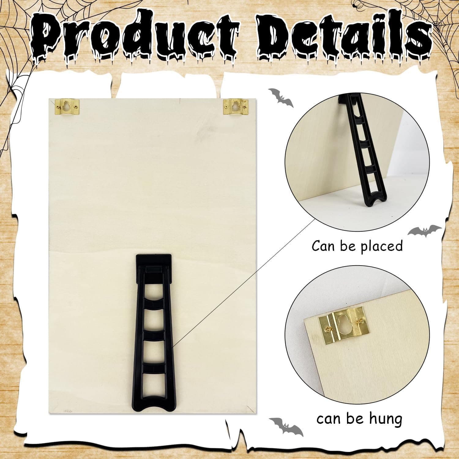 Xizondidi Halloween Wall Decor,Gothic Art Print Poster,Victorian Gothic Wiccan Artwork,Decorative Three Women Art Painting with Wooden Fram for Home Bedroom Living Room Decor - Image 4