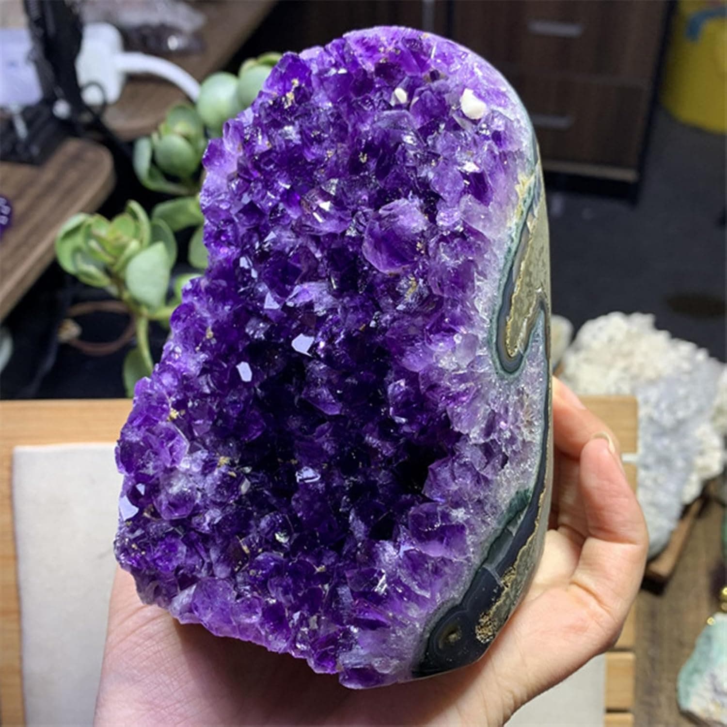 Amethyst Crystal Geodes Purple Crystals Rock Cluster Quartz Raw Healing Crystals 0.5-1LB 0.5 Pound to 1 Pound - Image 9