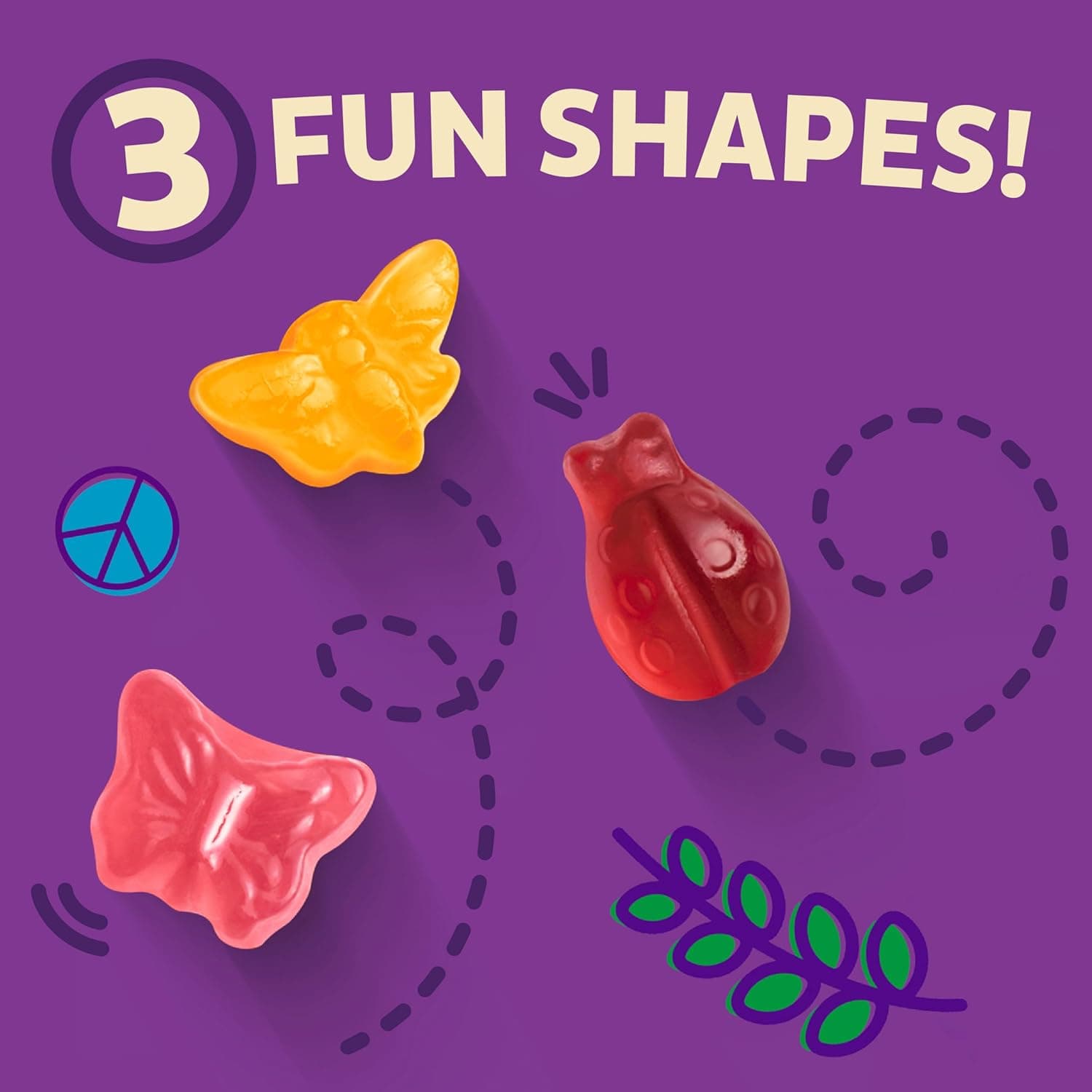 Annie's Organic Bees, Bugs, and Butterflies Fruit Flavored Snacks, 10 Pouches, 7 oz Strawberry, Raspberry & Apple 10 Count (Pack of 1) - Image 6