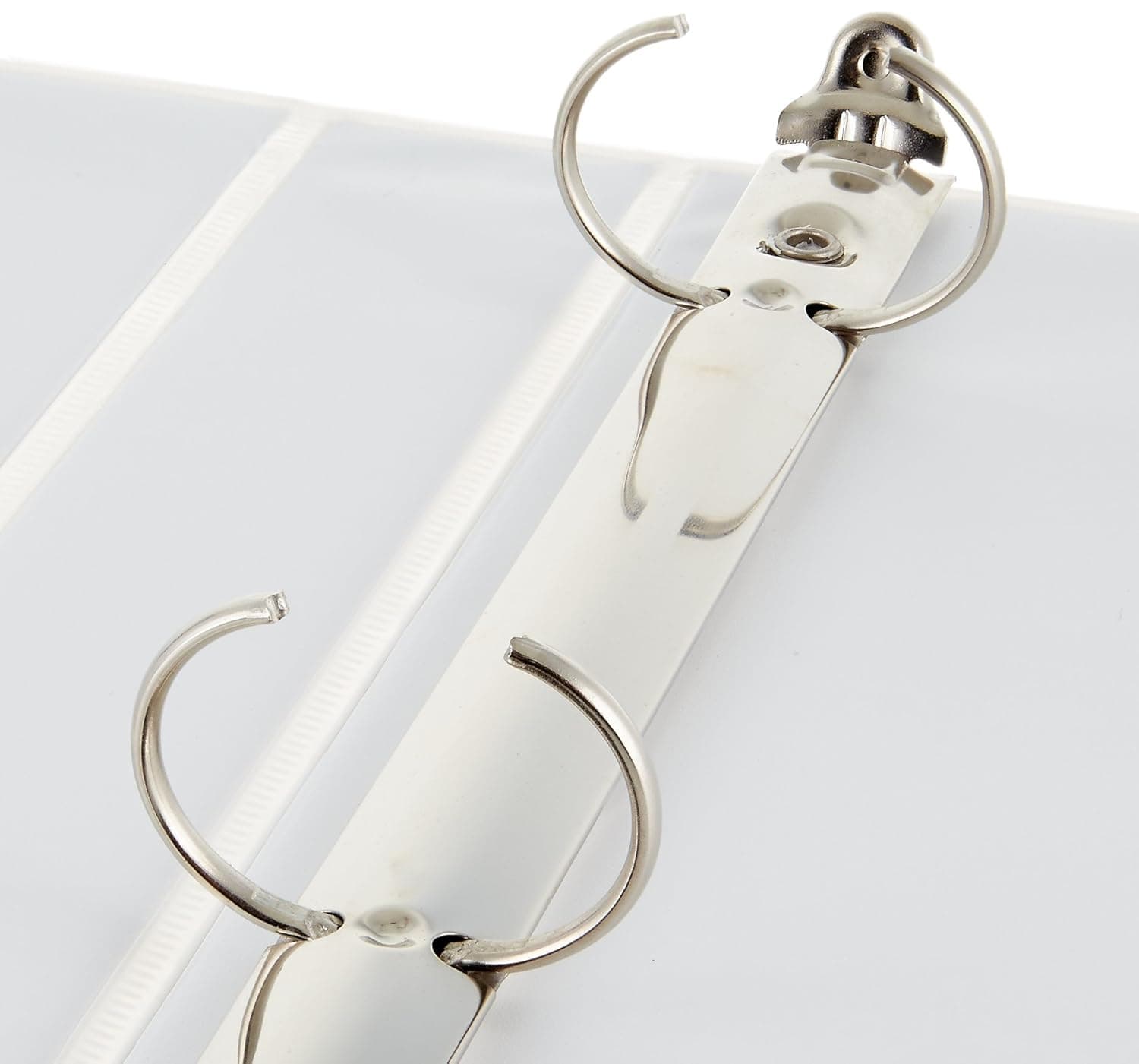 Amazon Basics 3-Ring Binder, 1-Inch - White, 4-Pack 4-Pack 1-inch - Image 4