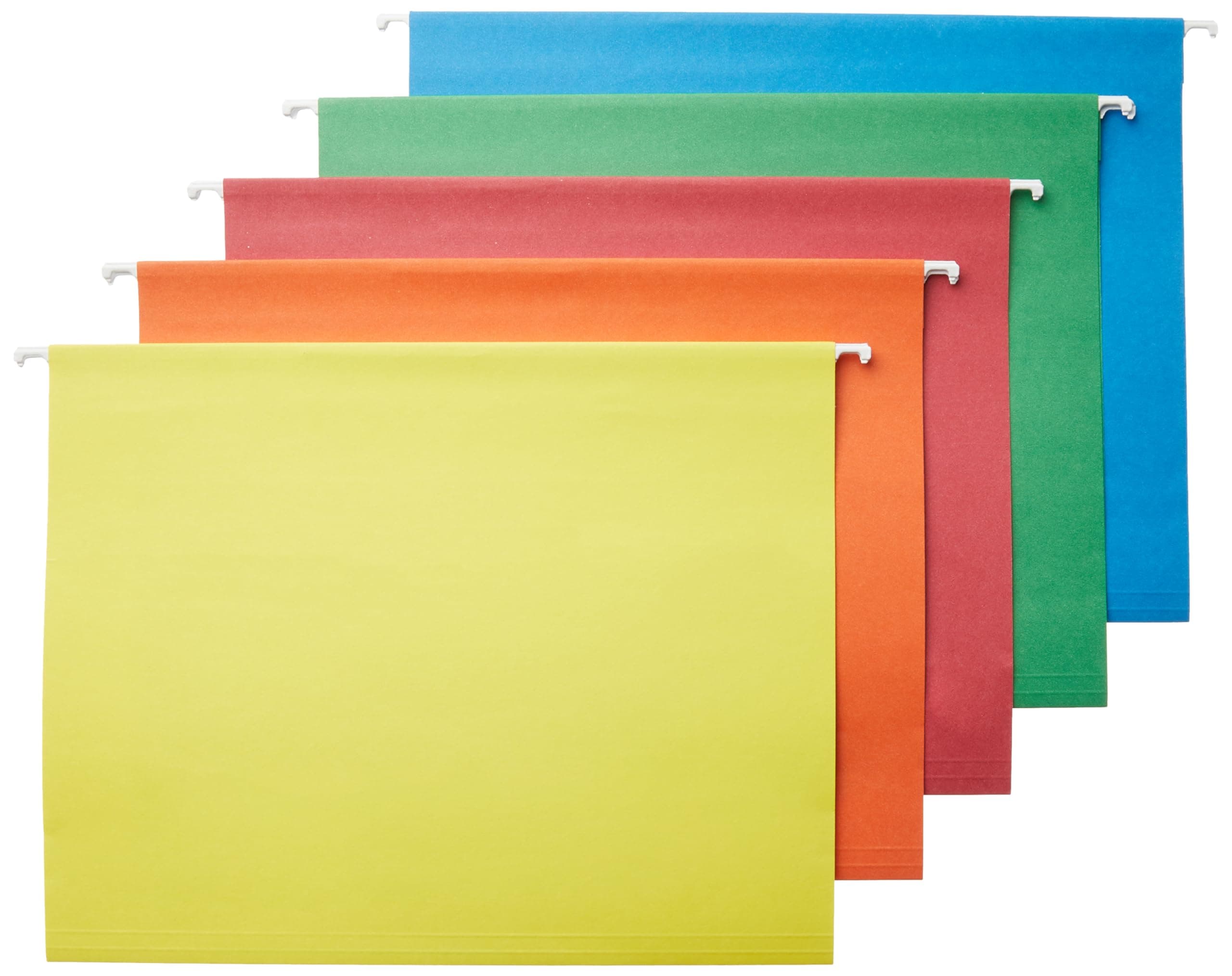 Amazon Basics Hanging Organizer File Folders for Efficient Filing, Assorted Colors, Letter Size (Pack of 25) Assorted Letter
