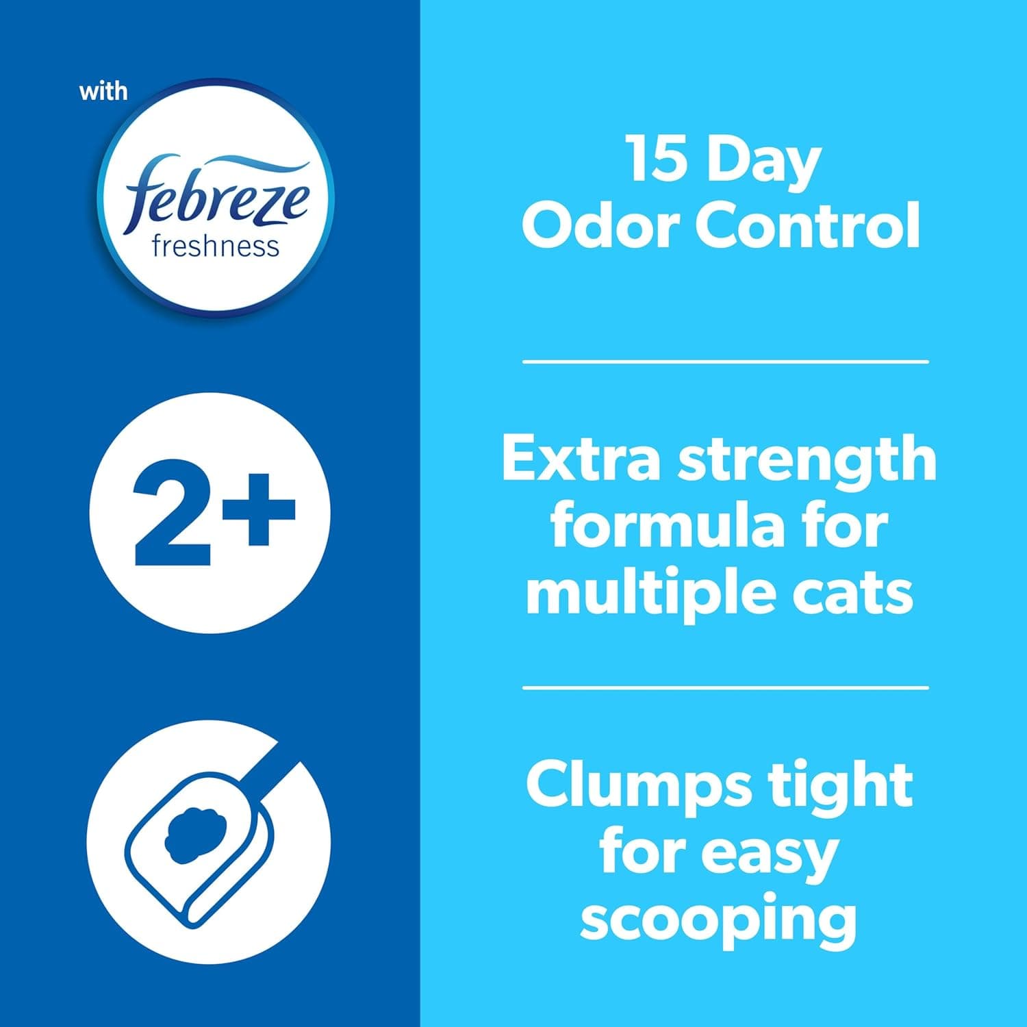 Fresh Step Clumping Cat Litter, Multi-Cat, Long Lasting Odor Control Kitty Litter with Activated Charcoal, Low Dust Formula, 14 lb Multi-Cat 14 lb - Image 8