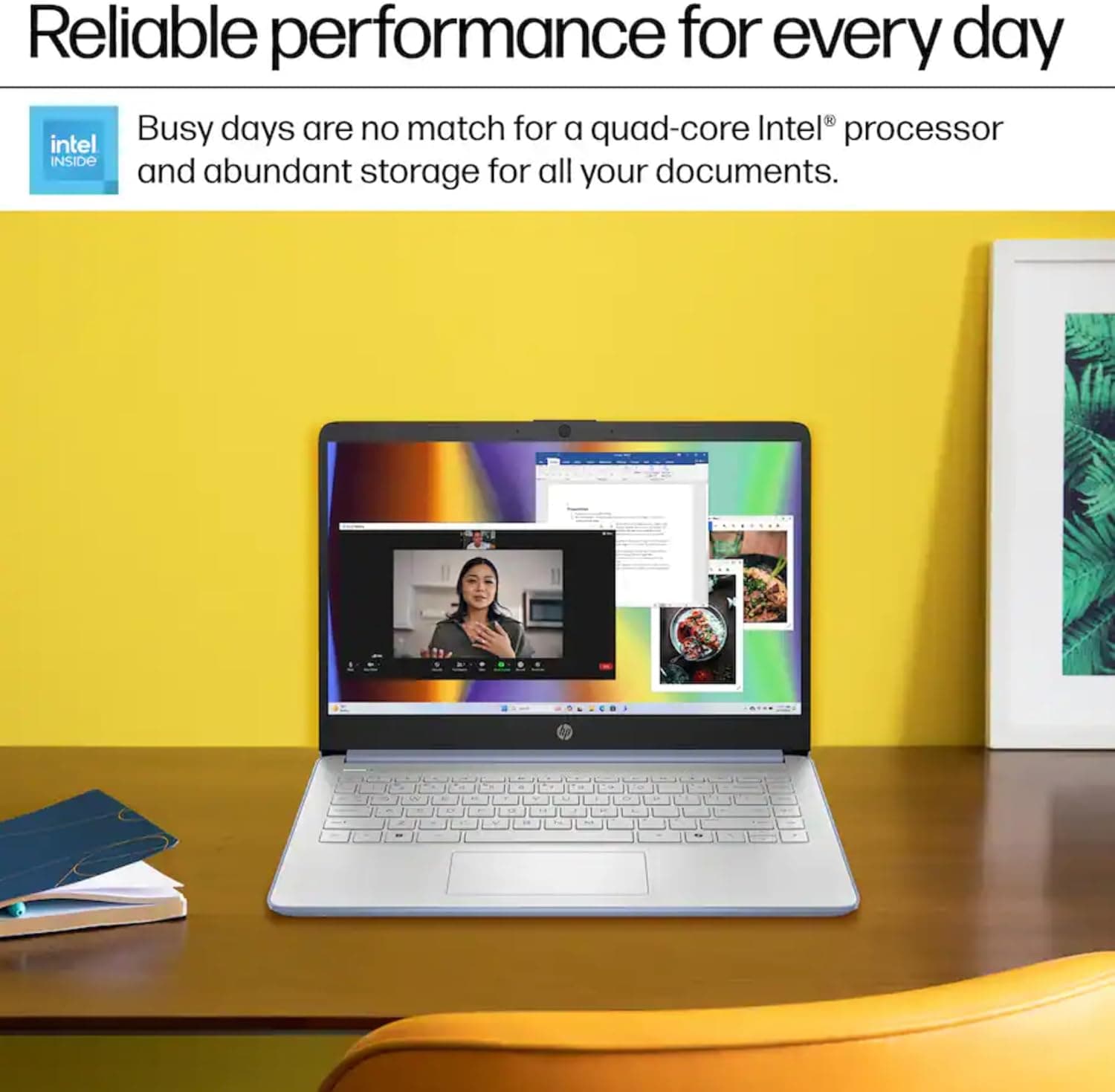 HP Everyday Laptop | Office 365 | Intel Quad-Core Processor | 11.5 HRs Battery | 1TB Cloud Storage with 128GB SSD, 8GB RAM | Copilot AI Windows 11 w/o Mouse - Image 6