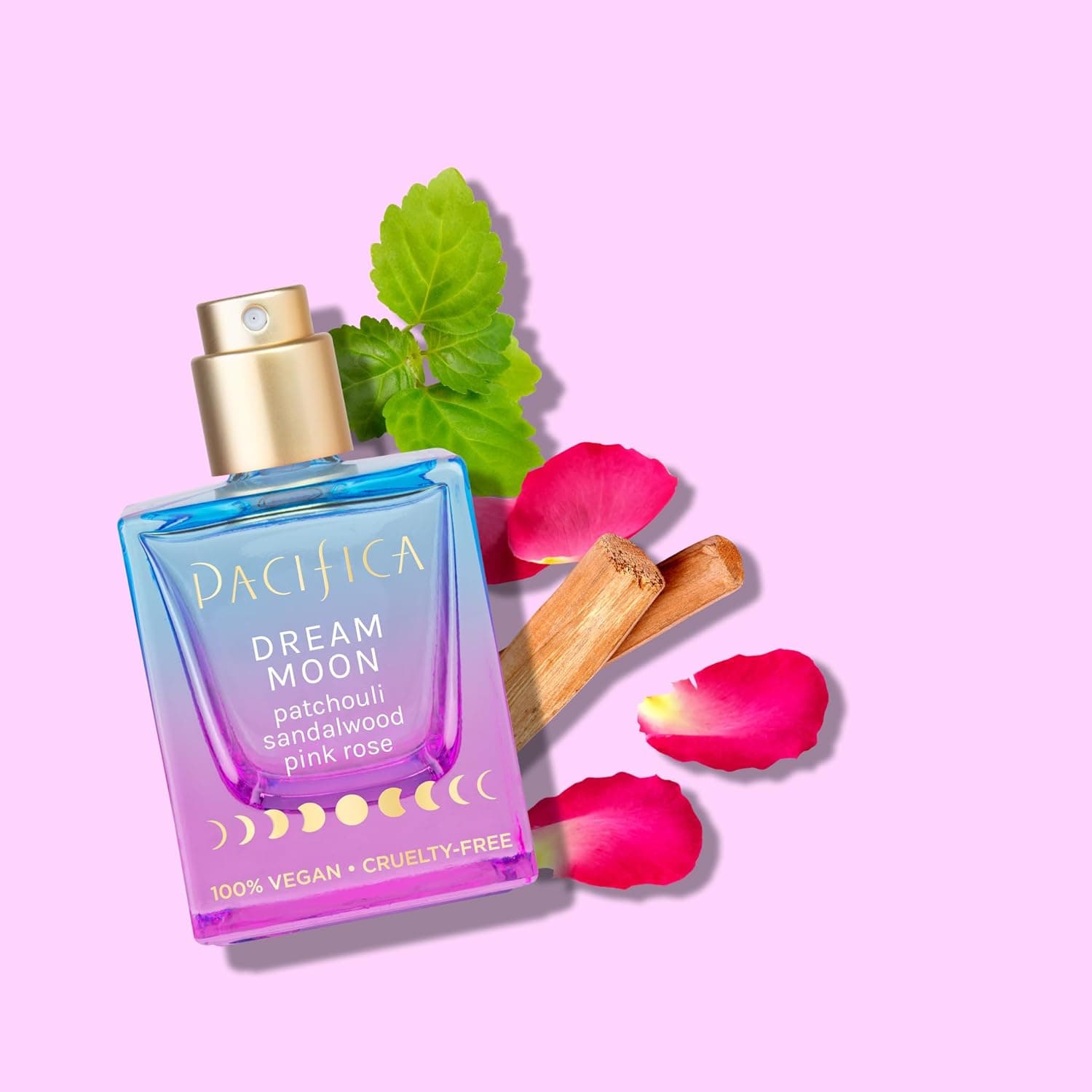 Pacifica Dream Moon Womens Spray Perfume 1 fl oz – Long-Lasting Floral Woody Fragrance for Her - Rose, Patchouli, Sandalwood – 100% Vegan, Cruelty-Free, Phthalate-Free Fragrance Dream Moon: Pink Rose, Sandalwood, Patchouli 1 Fl Oz (Pack of 1) - Image 11