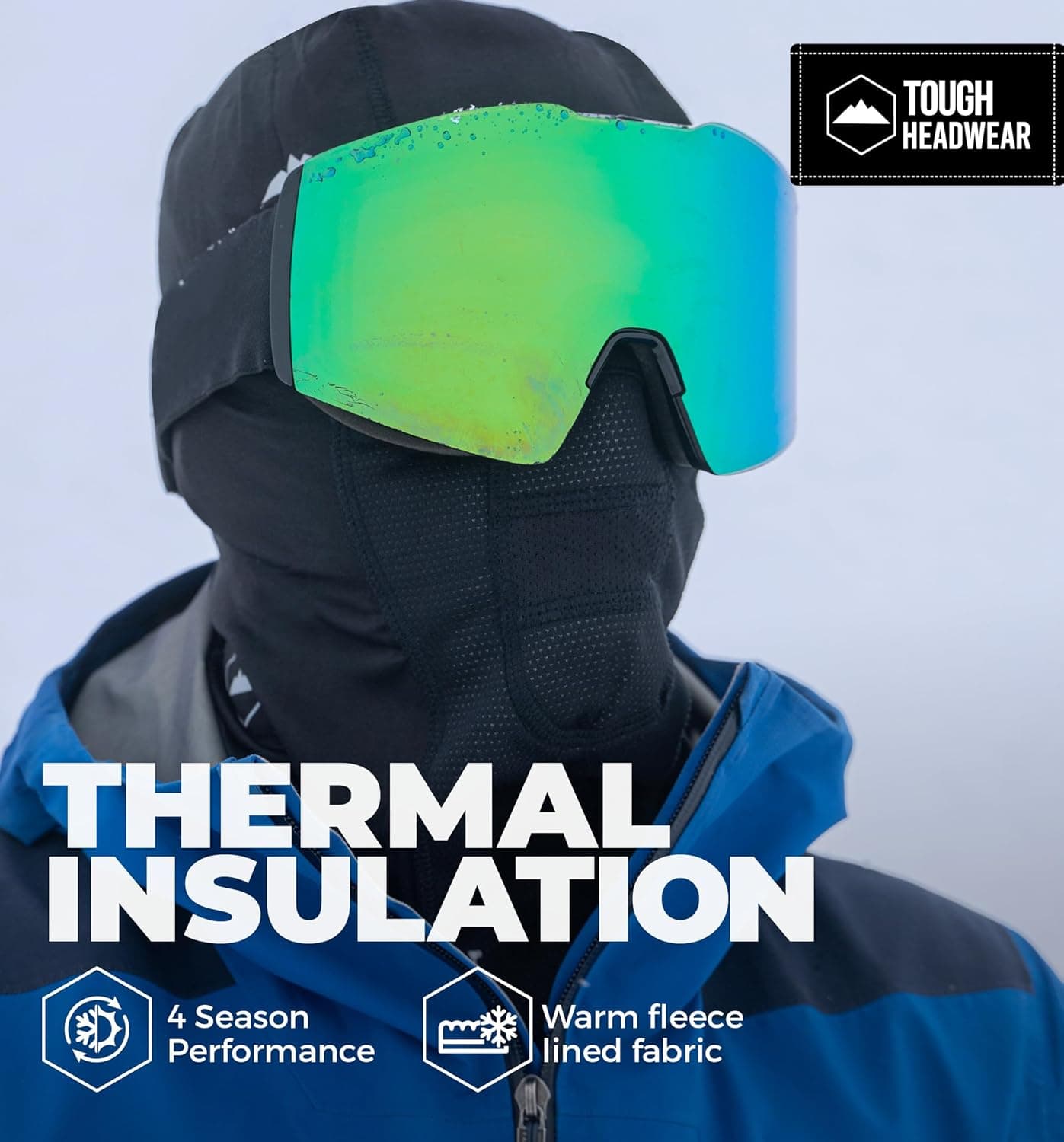 Balaclava Ski Mask - Winter Face Mask for Men & Women - Cold Weather Gear for Skiing, Snowboarding & Motorcycle Riding One Size Black - Image 4