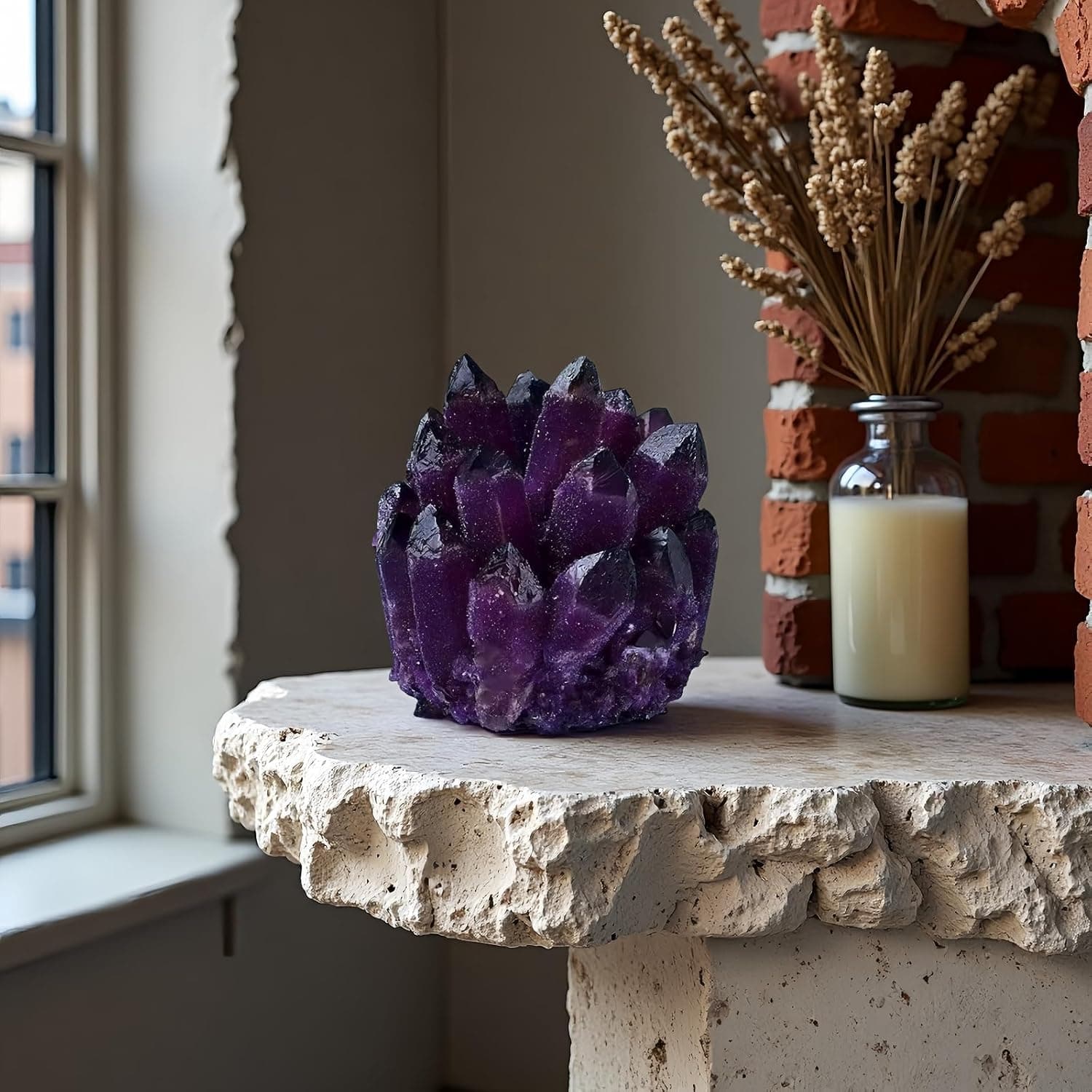 Large Amethyst Crystal Cluster，Real Crystals ，raw Crystal Cluster， Amethyst Stone ，Large Crystals Cluster for Home Decor - Image 3