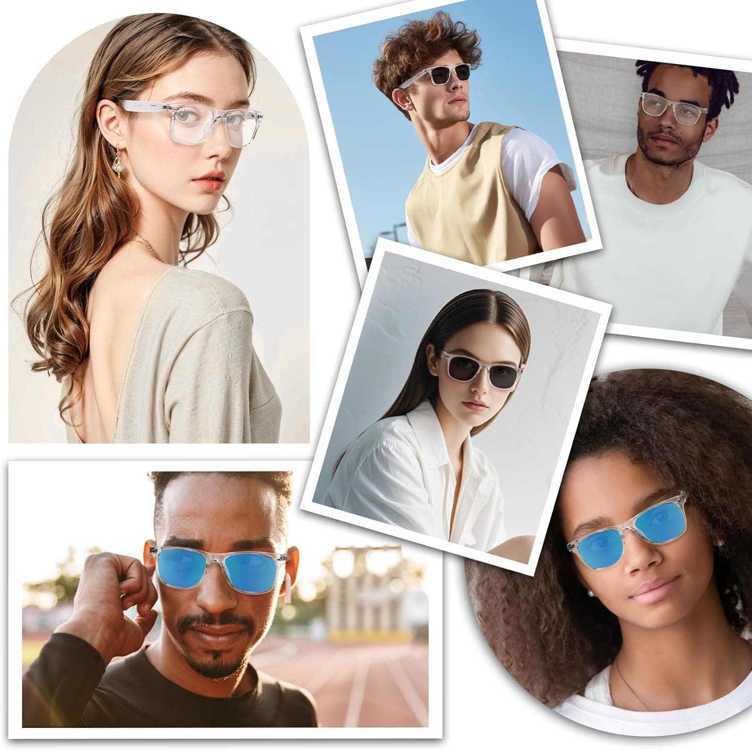 Smart Glasses - Bluetooth Glasses for Men & Women, Touch Control, Outdoor UV Protection and Voice Control, Hands-Free Calls (Clear Lens) Clear Lens Smart Touch Control - Image 8