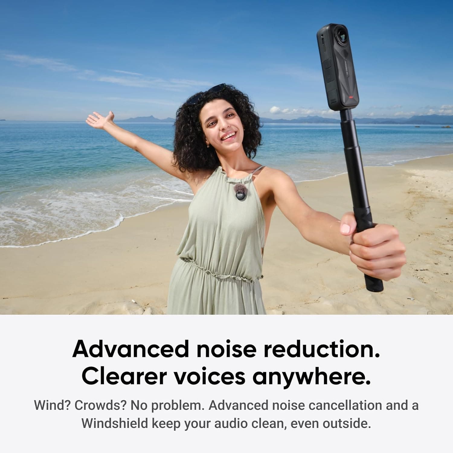 Transmisor Insta360 Mic Air, 7.9g Ultraligero, Micrófono Inalámbrico, Cancelación de Ruido, Vlog, Streaming, Compatible con X5/X4/X4 Air/Ace Pro 2/GO Ultra - Image 4