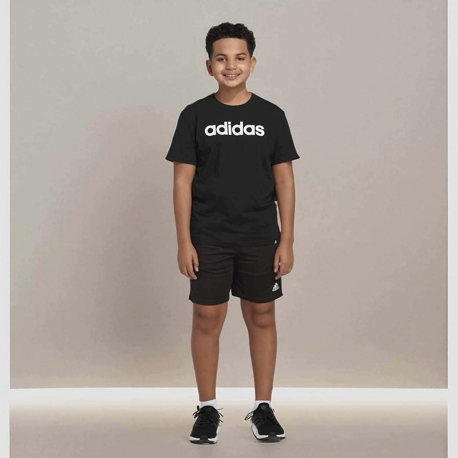 adidas Boys' Stay Dry Climalite Short Sleeve T-Shirt Standard Medium Black - Image 6