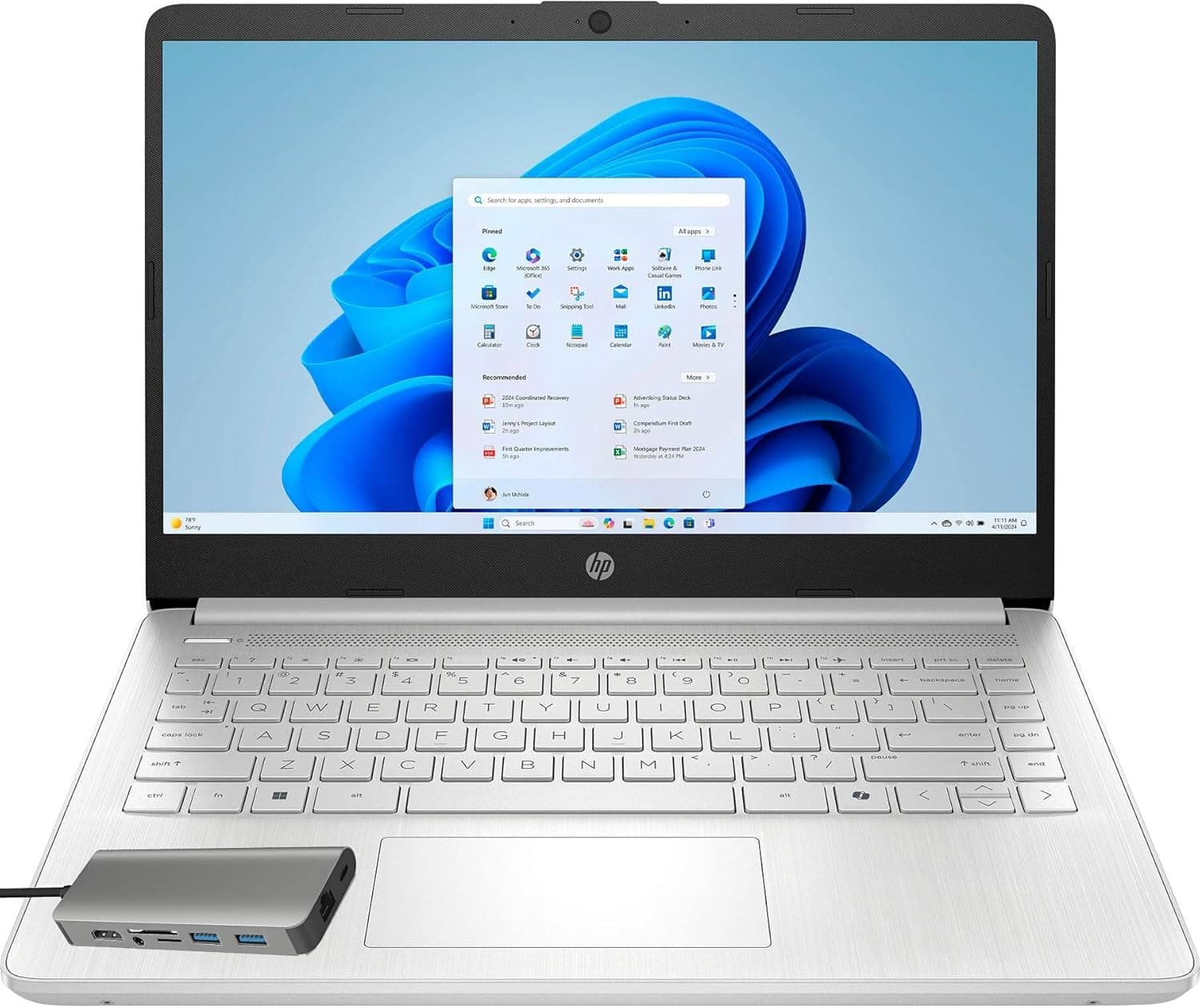 HP Laptop Computer for Home Student Study, 1-Year Office 365, 4GB RAM, 256GB Storage (128GB UFS + 128GB Micro SD Card), 14 Inch, Intel Processor (Beat i3-1115G4), WiFi 6, Bluetooth 5.4, Windows 11 S - Image 2