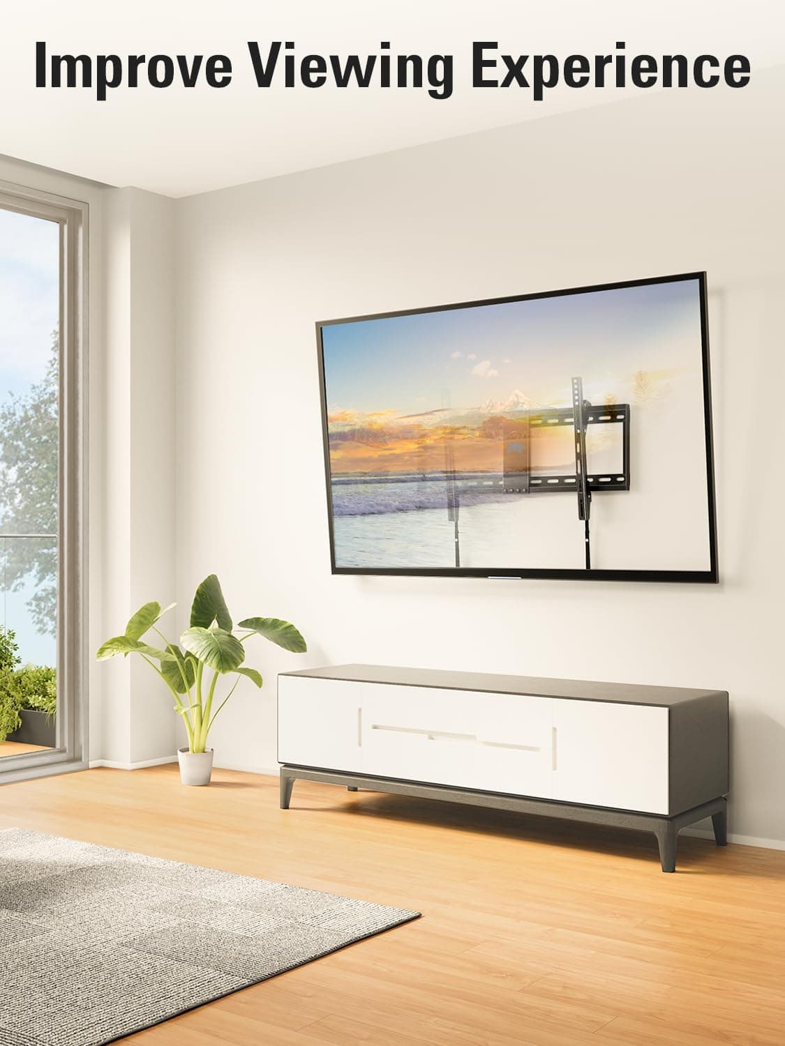 Mounting Dream TV Wall Mount for Most 37-75 Inch TVs, Universal Tilt TV Mount Fit 16", 18", 24" Stud with Loading Capacity 132lbs, Max Vesa 600 x 400mm, Low Profile Flat Wall Mount TV Bracket Black - Image 10