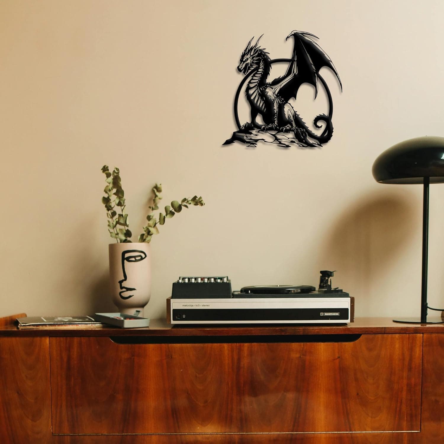 Rajukit Metal Dragon Wall Art – Dragon Wall Decor,Western Room Decor,Fantasy Decor for Living Room Bedroom Office - Image 4