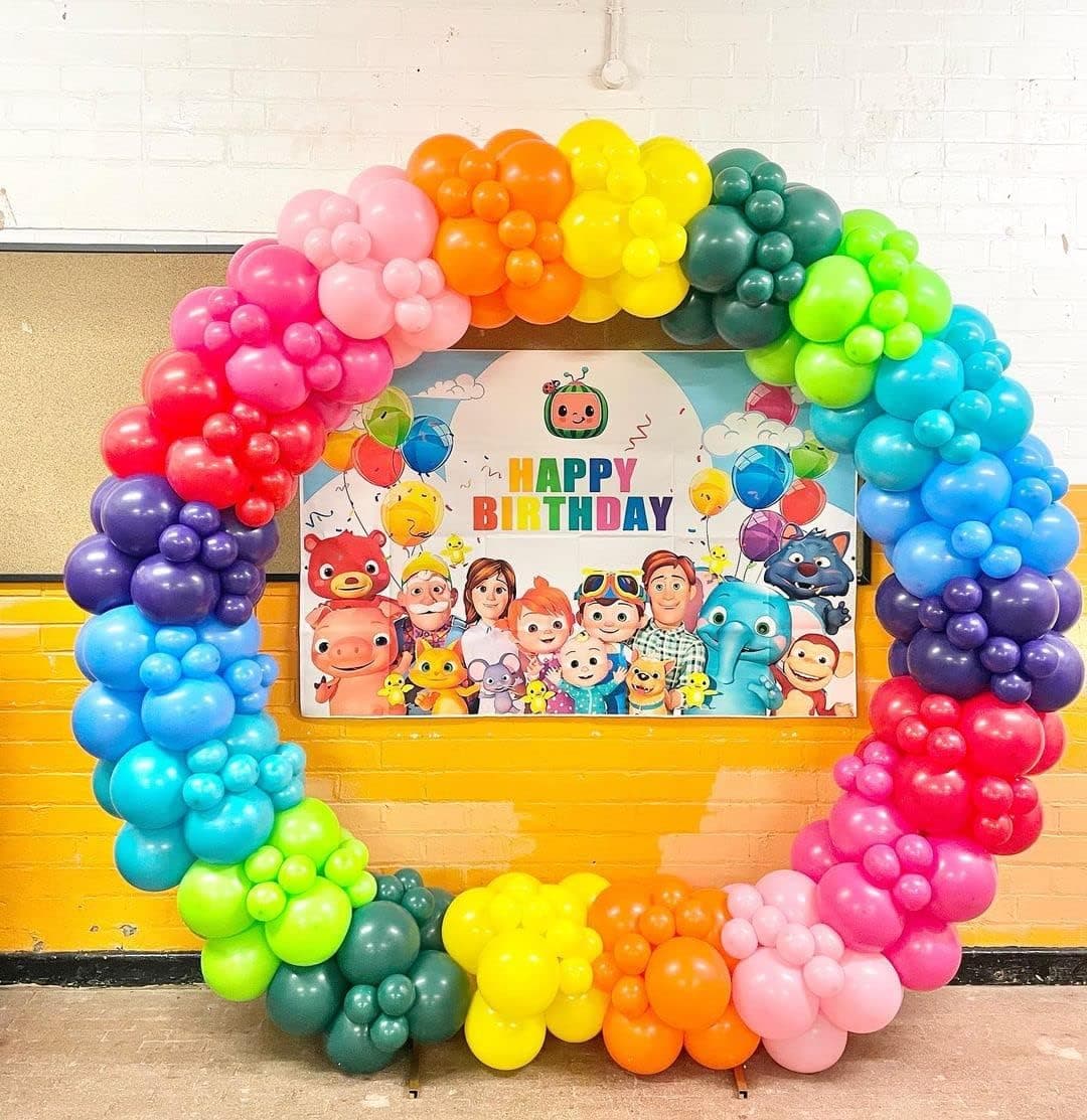 Bezente Assorted Rainbow Latex Balloons, 100 Pack 12 inch Round Helium Bright Color Balloons for Birthday Baby Shower Wedding Party Decorations - Image 3