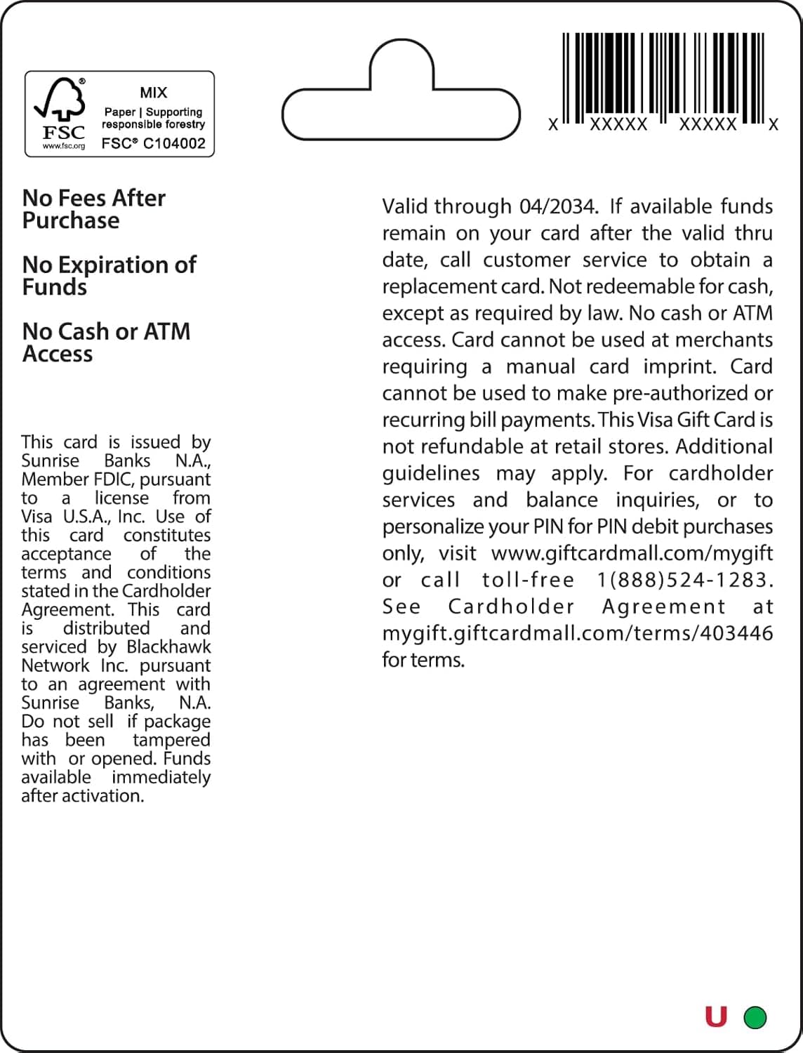 Visa Physical Gift Card $50 (plus $4.95 Purchase Fee) - Image 2