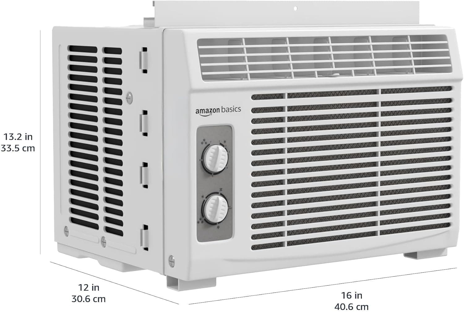 Amazon Basics 5000-BTU Small Window Air Conditioner, Up to 150 Sqf, Window AC Units with Cool and Fan Functions, Washable Filter, Adjustable Window Kit, Intuitive Mechanical Controls, White White 5000 BTU - Image 5