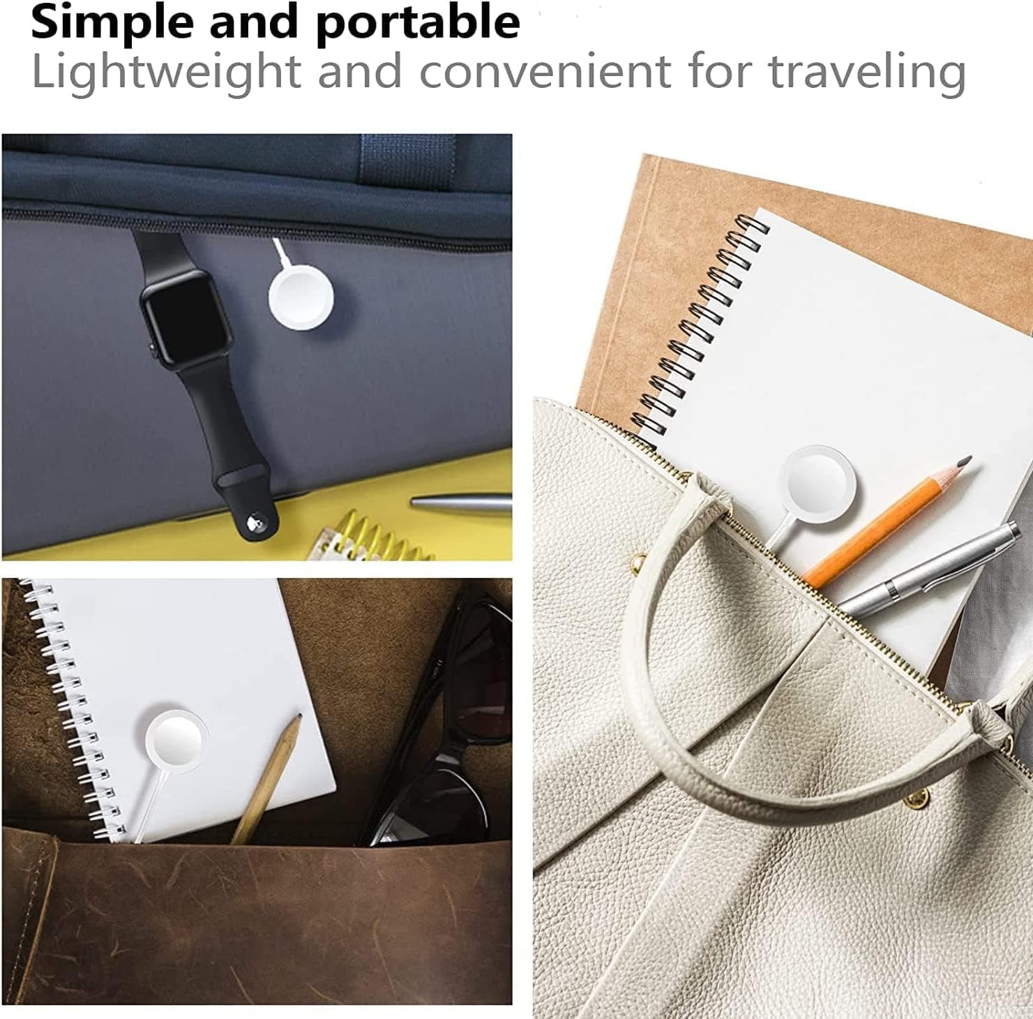 𝟐𝟎𝟐𝟔 𝐔𝐩𝐠𝐫𝐚𝐝𝐞𝐝 for Apple Watch Charger Magnetic Fast Charging Cable [Portable] Magnetic Wireless Charging Compatible with iWatch Series Ultra/SE/11/10/9/8/7/6/5/4/-[3.3FT] White 1.0M White - Image 6