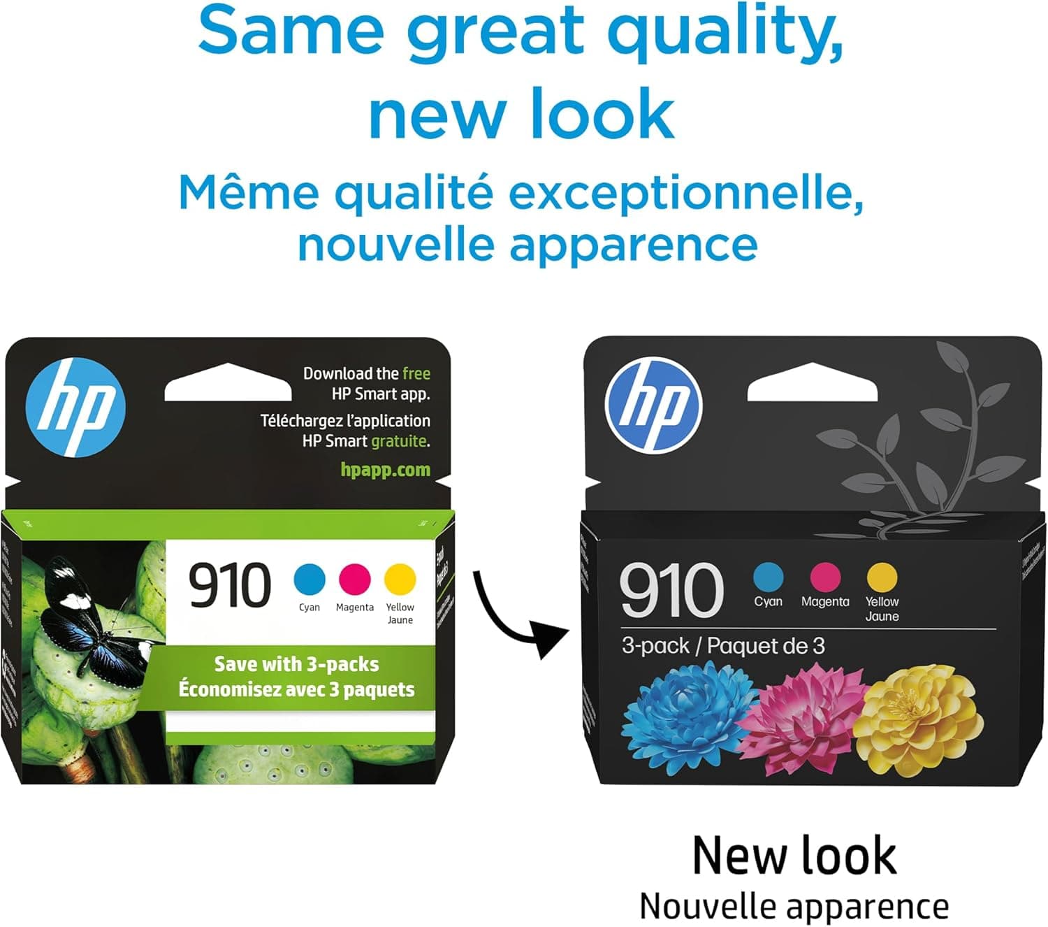 HP 910 Cyan, Magenta, Yellow Ink Cartridges (3-Pack) | Works with OfficeJet 8010, 8020 Series, OfficeJet Pro 8020, 8030 Series | Eligible for Instant Ink | 3YN97AN - Image 4