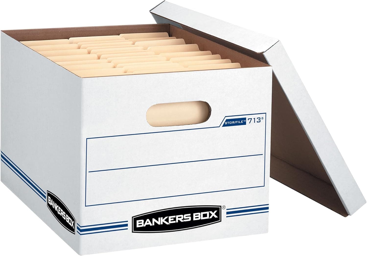 Bankers Box 12 Pack Standard Duty File Storage Boxes, Standard Assembly, Removable Lid, Letter/Legal (0071301) - Image 6