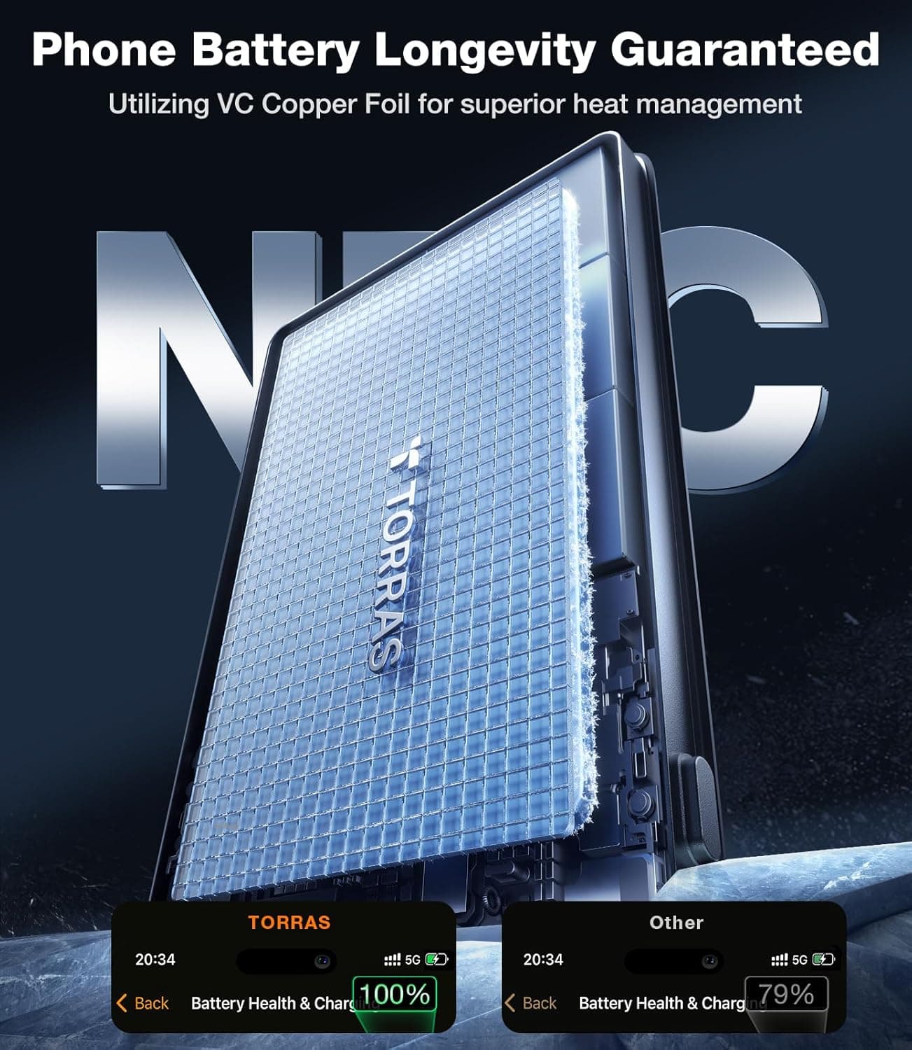 TORRAS MiniMag Power Bank, Ultra Slim 5,000mAh Wireless Portable Charger with USB-C Cable, Fast Charging iPhone Air Magnetic Battery Pack, Compatible for iPhone 17/16/15/14/13/12, Glacier Gray 5,000mAh Glacier Gray - Image 8