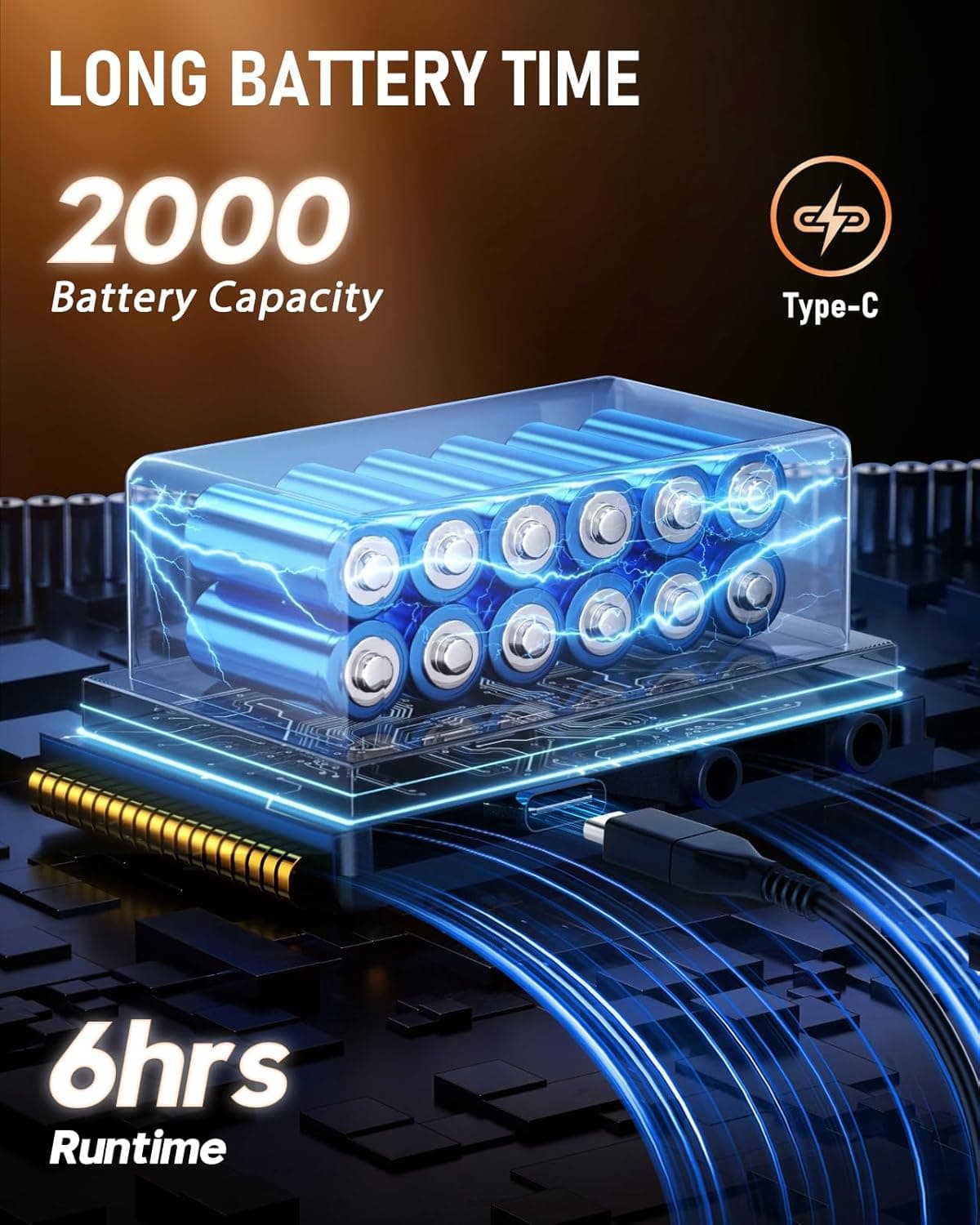 FBA-10 Guitar Amp, 10W Mini Electric Guitar Amplifier with Clean/Drive Channel, 6H Working, USB-C Rechargeable, 3.5mm Headphone/AUX Jack, Wireless Portable Amp for Indoor Practice, Traveling Black - Image 6