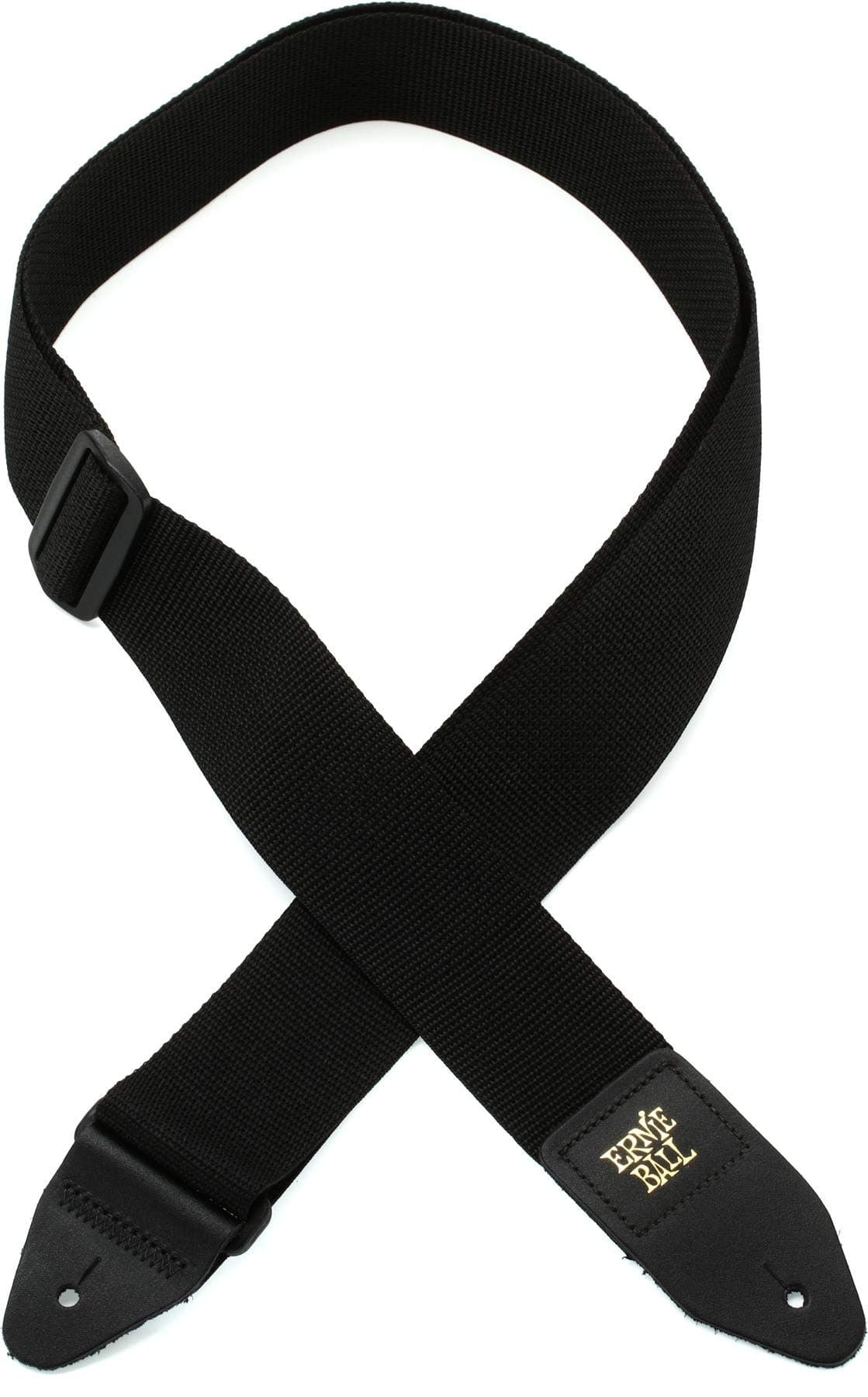 Ernie Ball Polypro Guitar Strap, Black (P04037) Black Standard