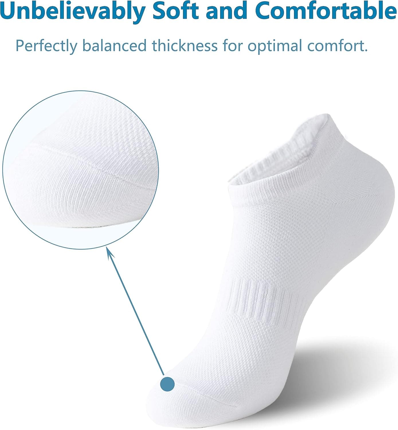 Irisbear Women's Ankle Socks - 6 Pairs Low Cut Tab & No Show Athletics Sports Running 6-9 Puti/Itim/Abuhin - Image 6