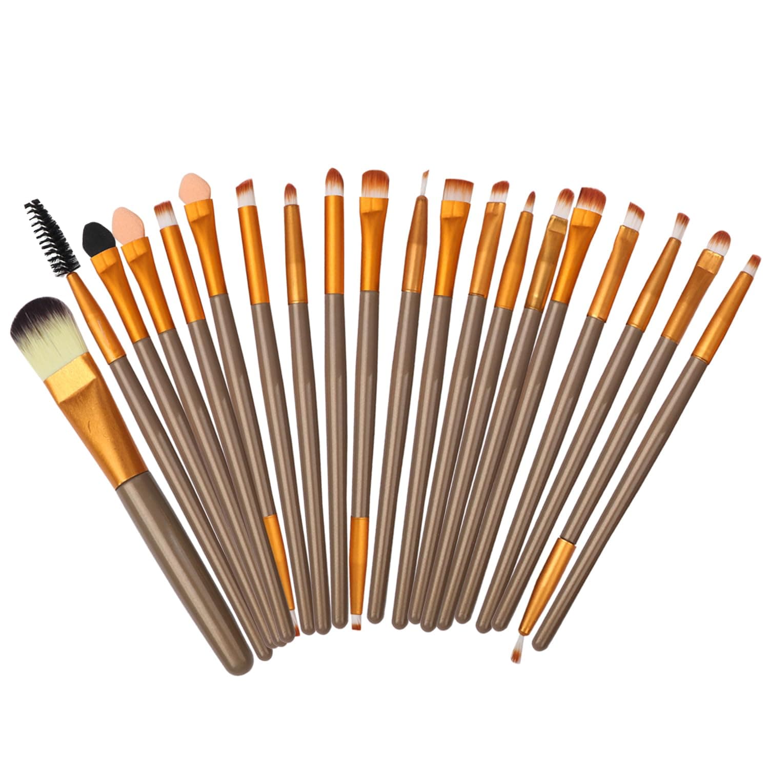 All in One Makeup Kit - 2X14 Eyeshadow Palette, Liquid Foundation, Eyeliner Pencils, Contouring Stick, Lip Gloss, 20Pcs Makeup Brushes (Black) - Image 9