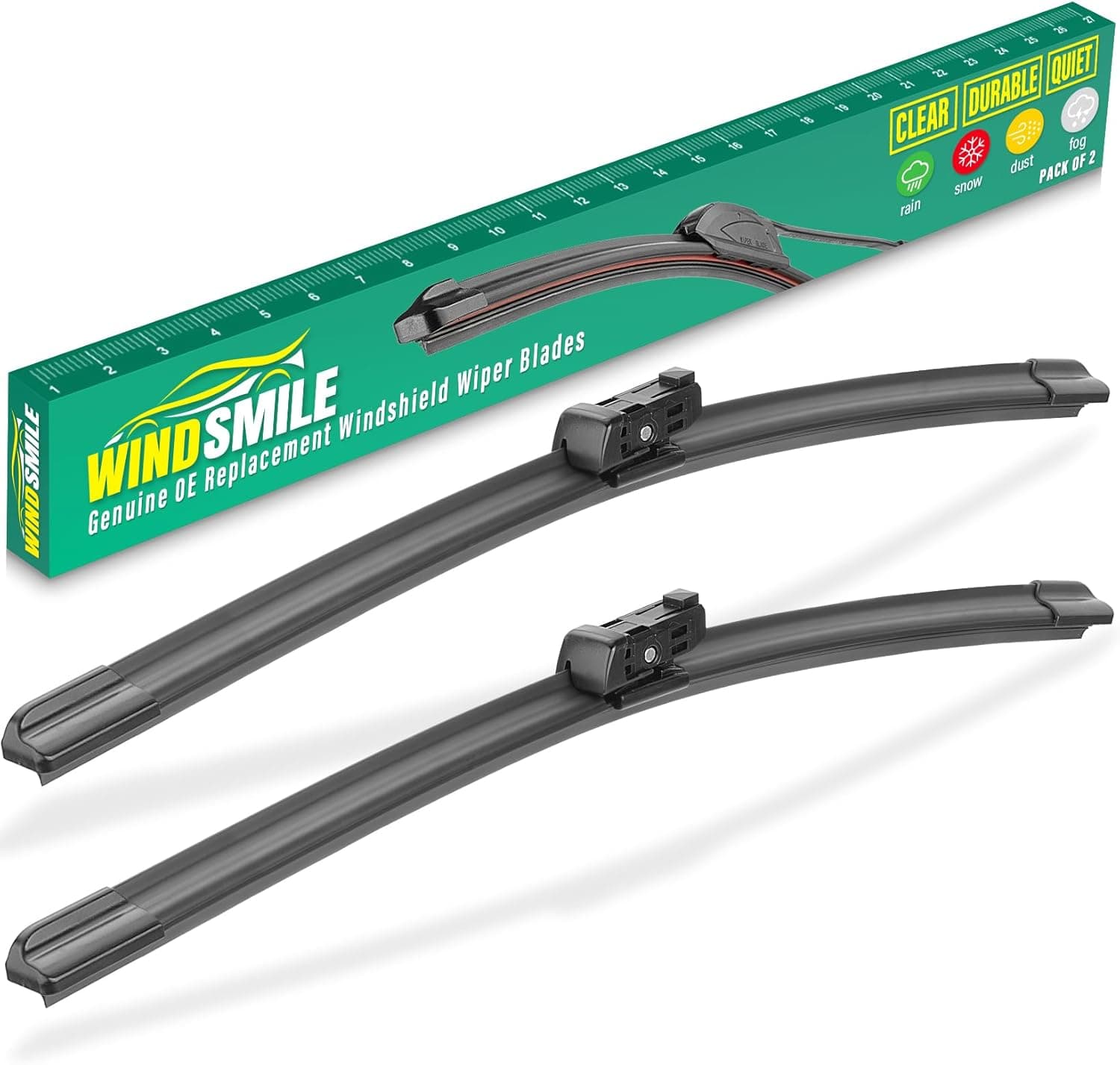 26" 19" Windshield Wiper Blades Replacement for Tesla Model Y 2020-2023 Model 3 2017-2023 Premium All Weather Wiper Blade -OEM Quality(2 of Set) 26"+19" A Top Lock - Image 2