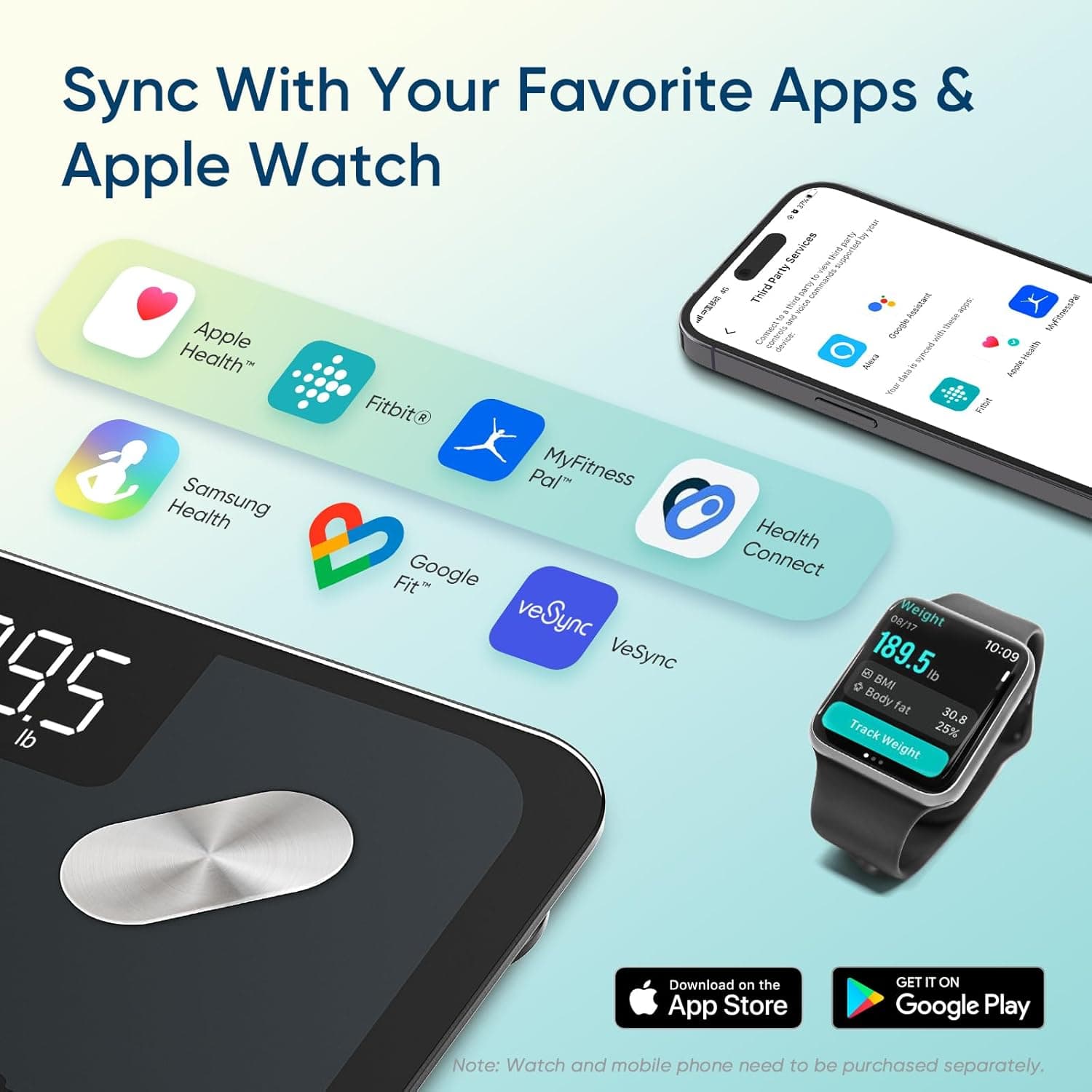 Etekcity Smart Scale for Body Weight, Bathroom Digital Weighing Scale with BMI, Body Fat, Muscle Mass, Accurate Bluetooth Home User Health Equipment Sync Apps - Image 8