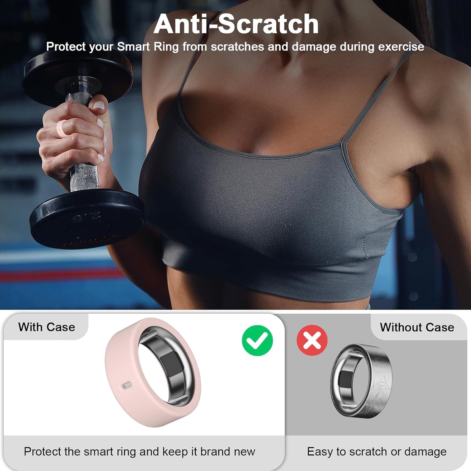 10 Pack Ring Cover Compatible with Oura Ring Gen 4/4 Ceramic, Oura Ring 3 Horizon/Heritage, Surport Charging with Cover on, Anti-Scratch Elastic Silicone Ring Protector for Men Women, M for 8/9/10/11 2Black+8 other colors M for 8/9/10/11 - Image 3