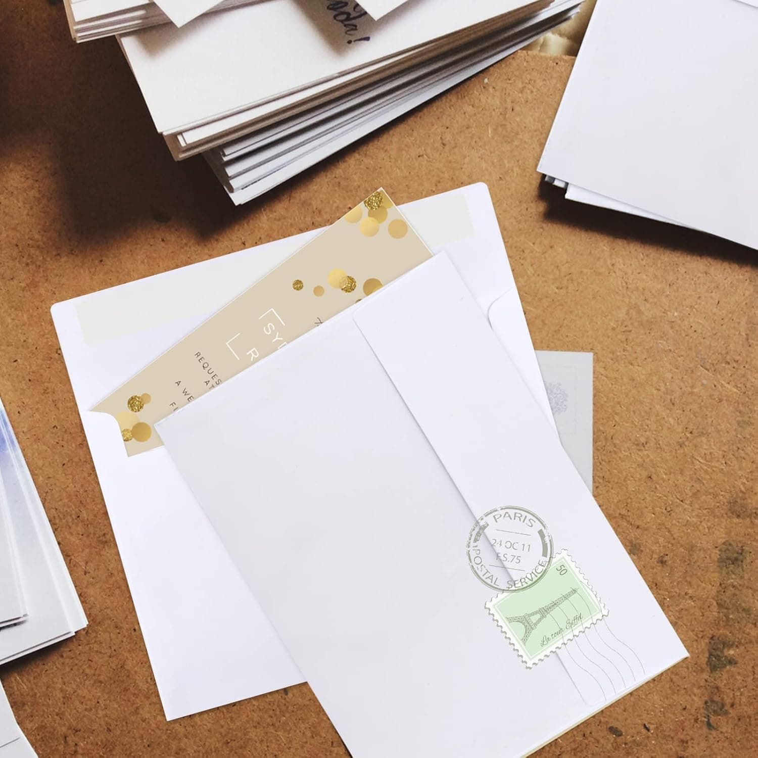 50 Packs 5x7 Envelopes, White A7 5x7 Envelopes for Invitations, Printable, Self Seal for Weddings, Photos, Postcards, Greeting Cards, Mailing White A7 (5.25x7.25in) - Image 6