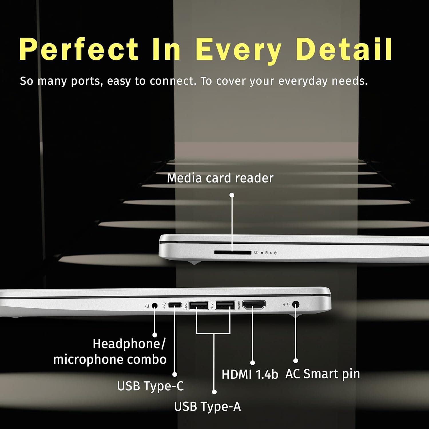 HP Stream 14" HD BrightView Laptop, Intel Celeron N150, 16GB RAM, 288GB Storage (128GB eMMC + 160GB Docking Station Set), Intel UHD Graphics, 720p Webcam, Wi-Fi, 1 Year Office 365, Win 11 S, Silver 16GB | 288GB Storage Silver - Image 9