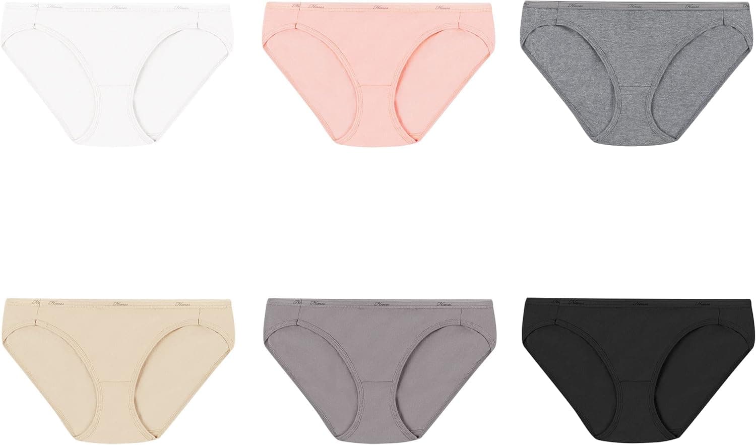 Hanes womens Bikini Panties Pack, Soft Cotton Underwear, 6-pack (Retired, Colors May Vary) 6 Body Tones Mix - Image 2