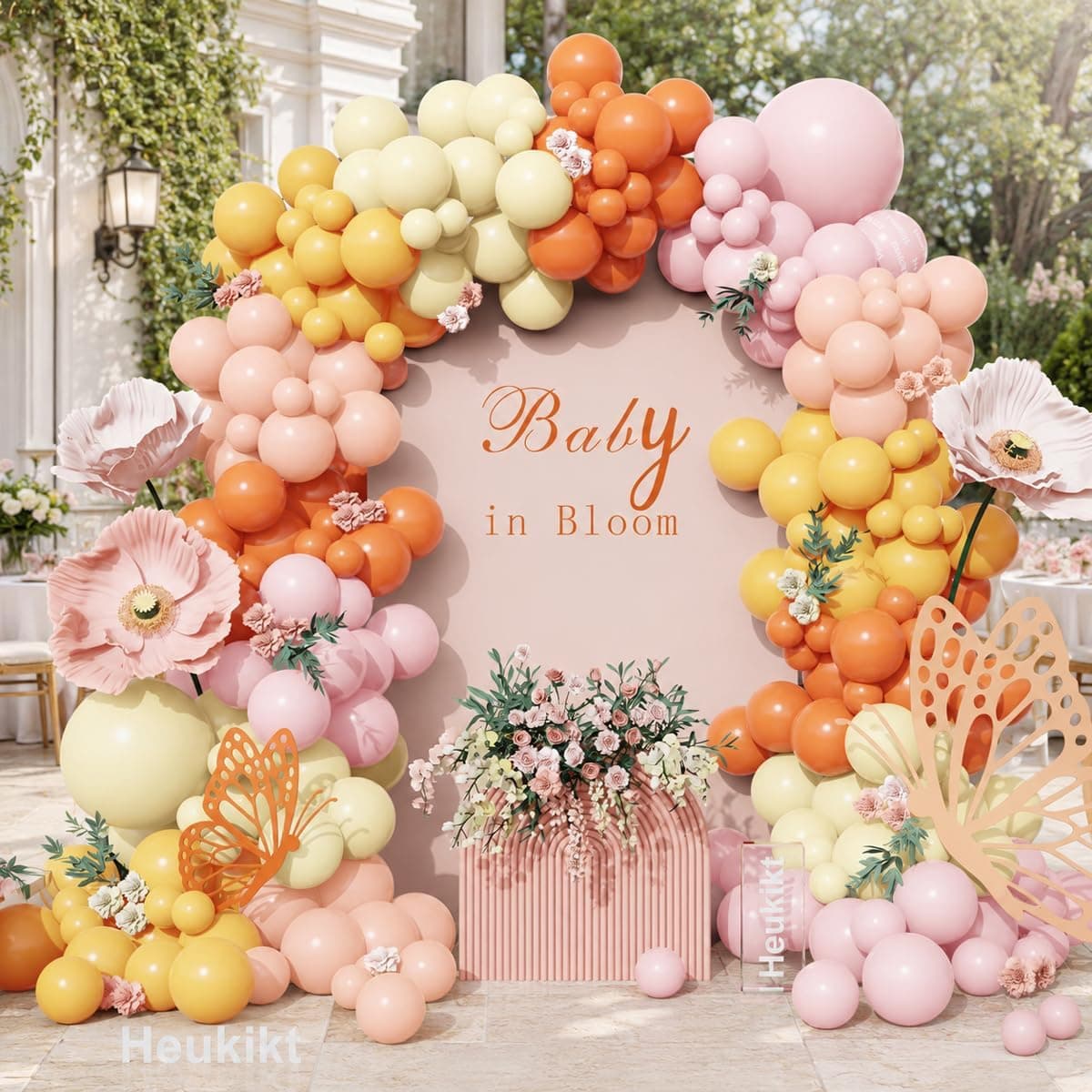 Amazon.com: 160Pcs Pink Yellow Orange Balloon Garland Arch Kit, Pastel Pink and Yellow Latex Balloons for Baby In Bloom Birthday Bee Bear Lemon Theme Groovy Thanksgiving Harvest Party Decorations : Home & Kitchen