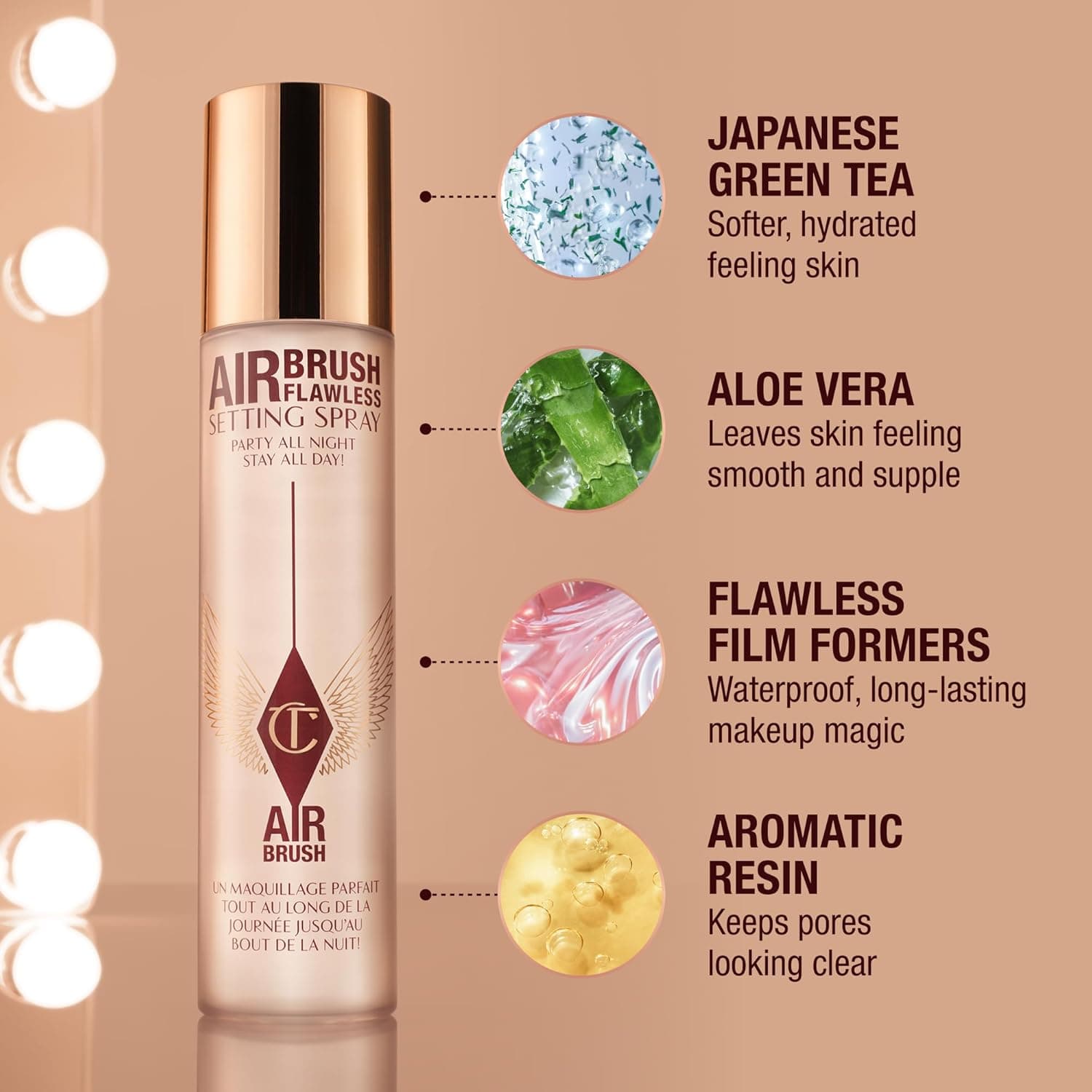 Charlotte Tilbury Airbrush Flawless Setting Spray - Ultra-Fine Hydrating Mist to Prime & Set Face Makeup For Up to 16Hr - Soothes, Blurs Pores & Calms Skin 3.38 Fl Oz (Pack of 1) - Image 8