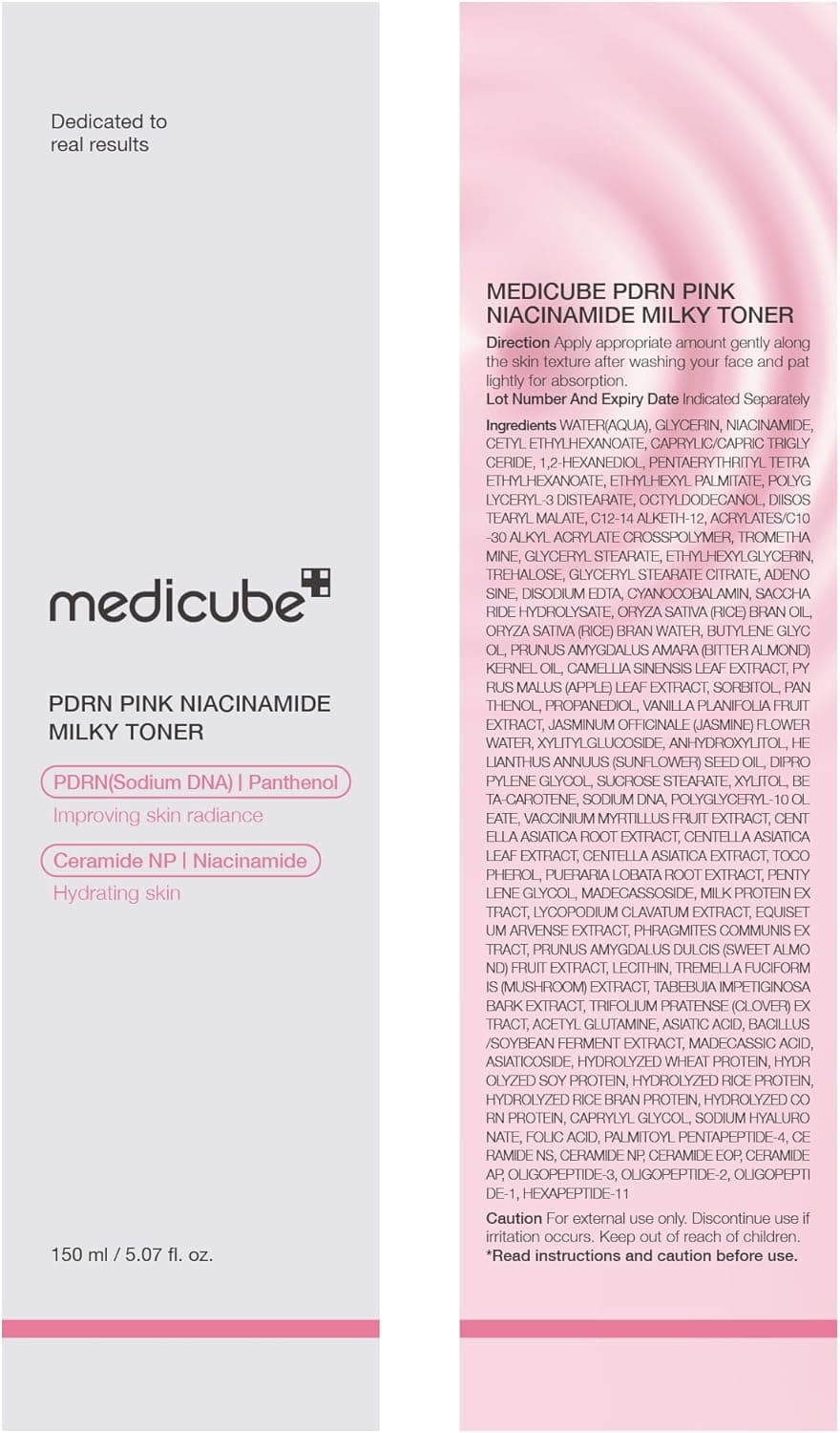 medicube PDRN Pink Niacinamide Milky Toner for Hydrating, Moisturizing, Soothing, Ceramide, Peptide, Glass Glow Skin, Korean Skincare | 150ml 5.07 fl. Oz. Salmon PDRN Milky - Image 8